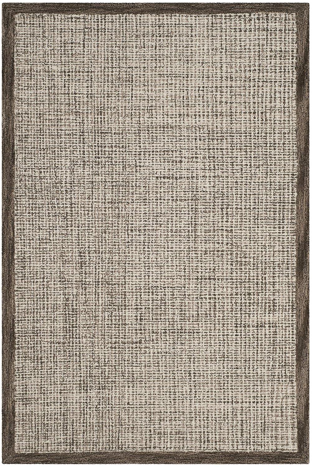 Abstract ABT220 Handmade Indoor Area Rug - Brown/Ivory - 8'x10' - Safavieh