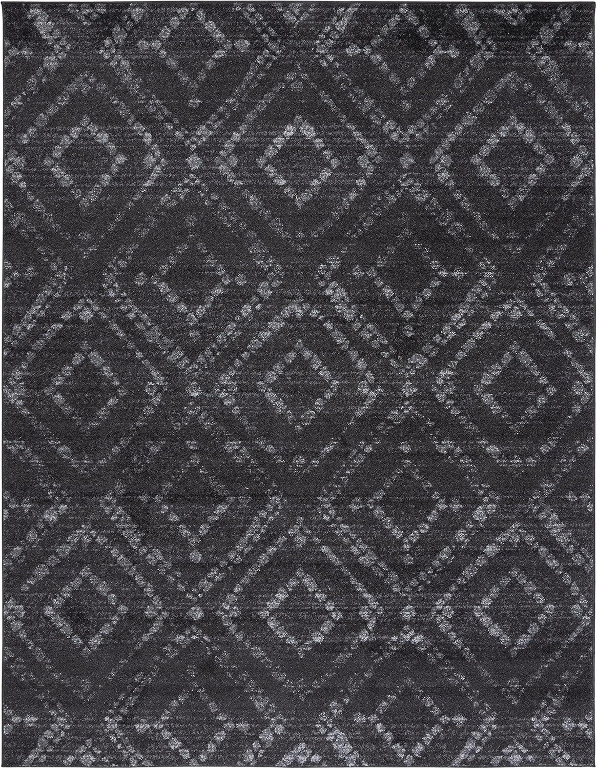 SAFAVIEH Adirondack Lecia Geometric Area Rug, Dark Grey/Grey, 9' x 12'