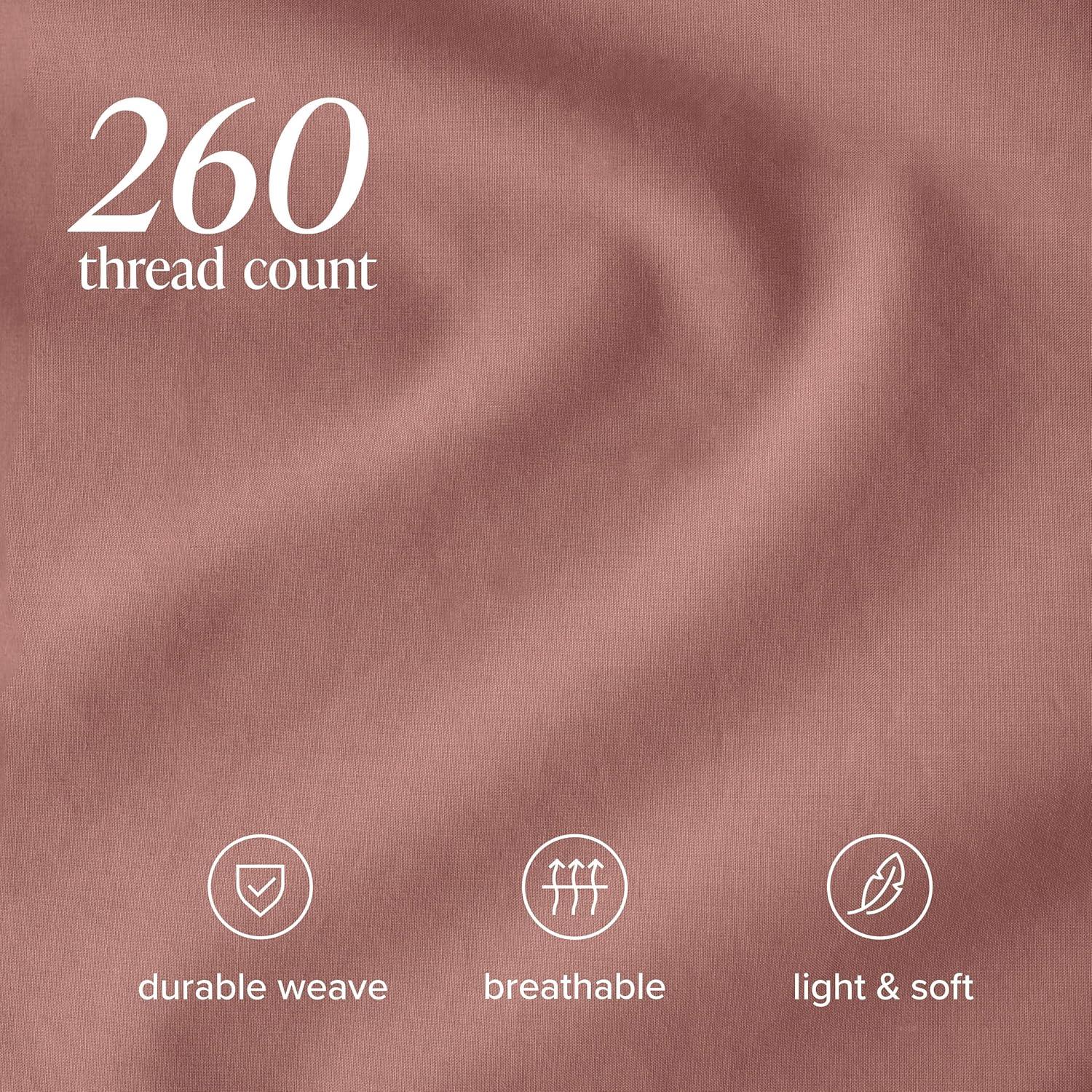 Bare Home 100% Cotton Percale Sheet Set