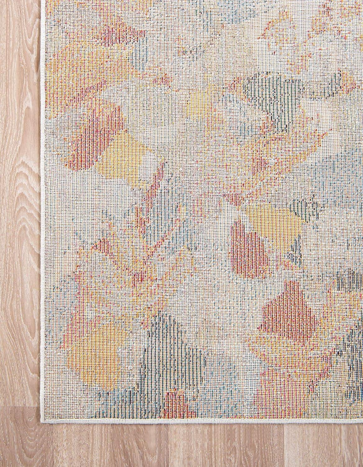 Unique Loom 3' 3 x 5' 3 Multi Chromatic Coral Area Rug