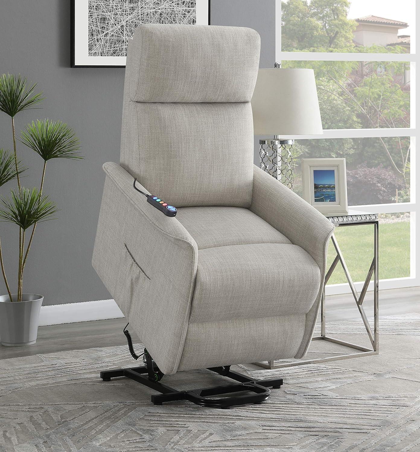 Herrera Power Lift Recliner with Wired Remote Beige