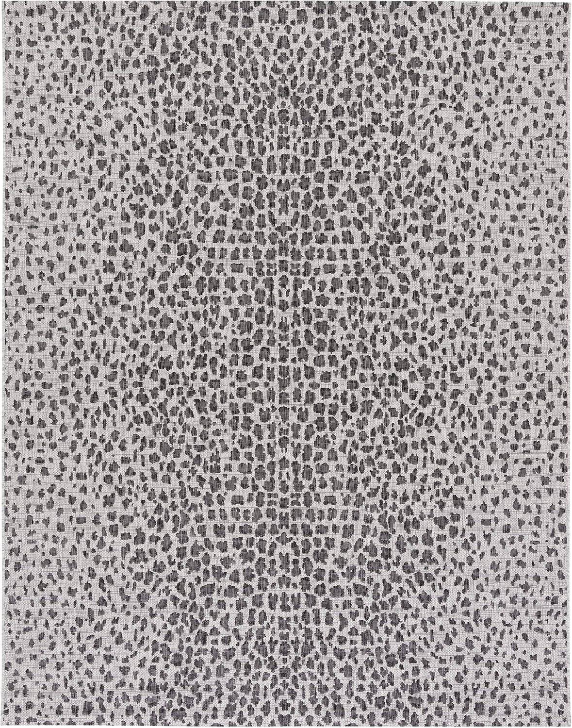 Courtyard CY8505 Power Loomed Indoor/Outdoor Area Rug - Grey/Black - 8'9"x11'9" - Safavieh.