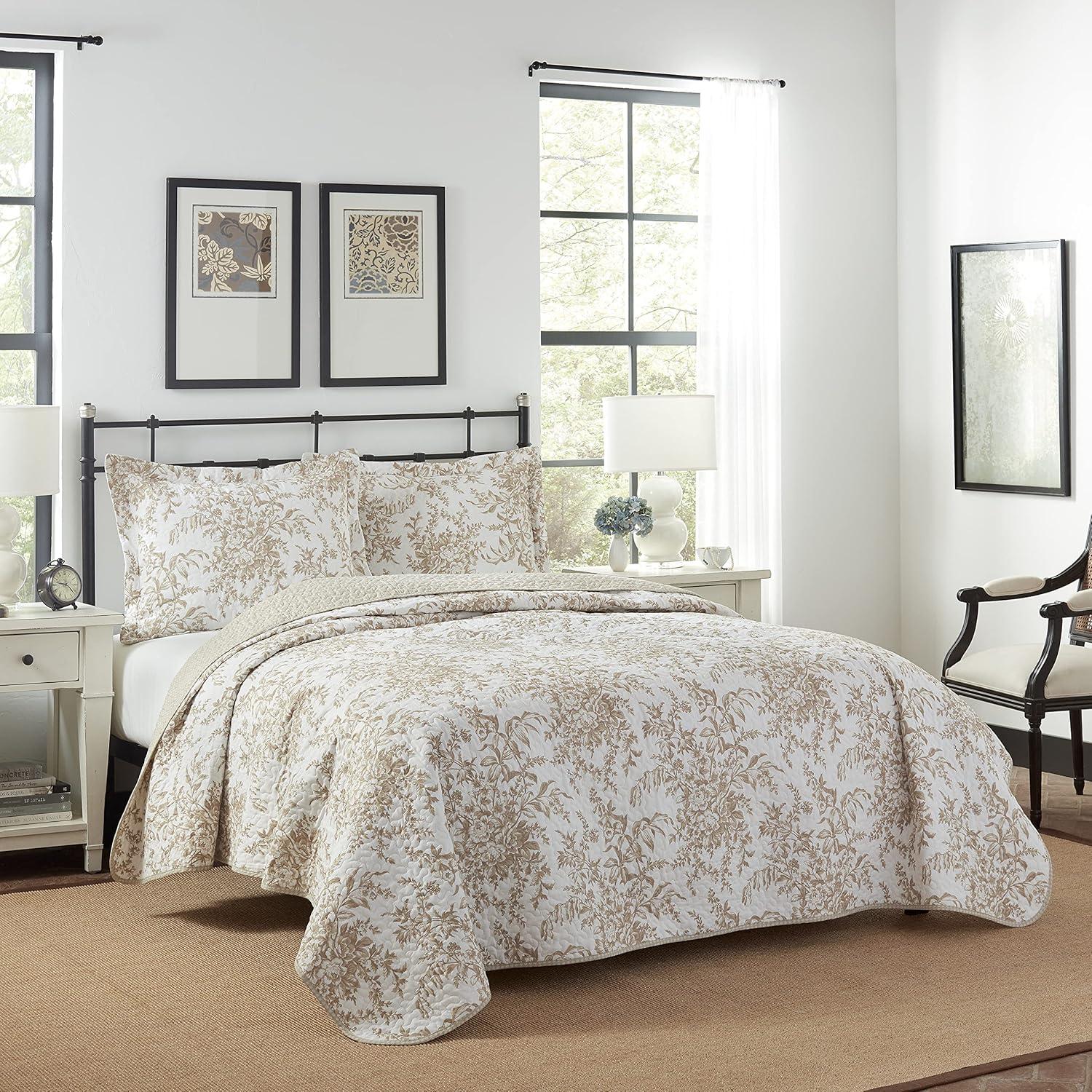 Laura Ashley Laura Ashley Bedford Cotton Reversible Quilt Set