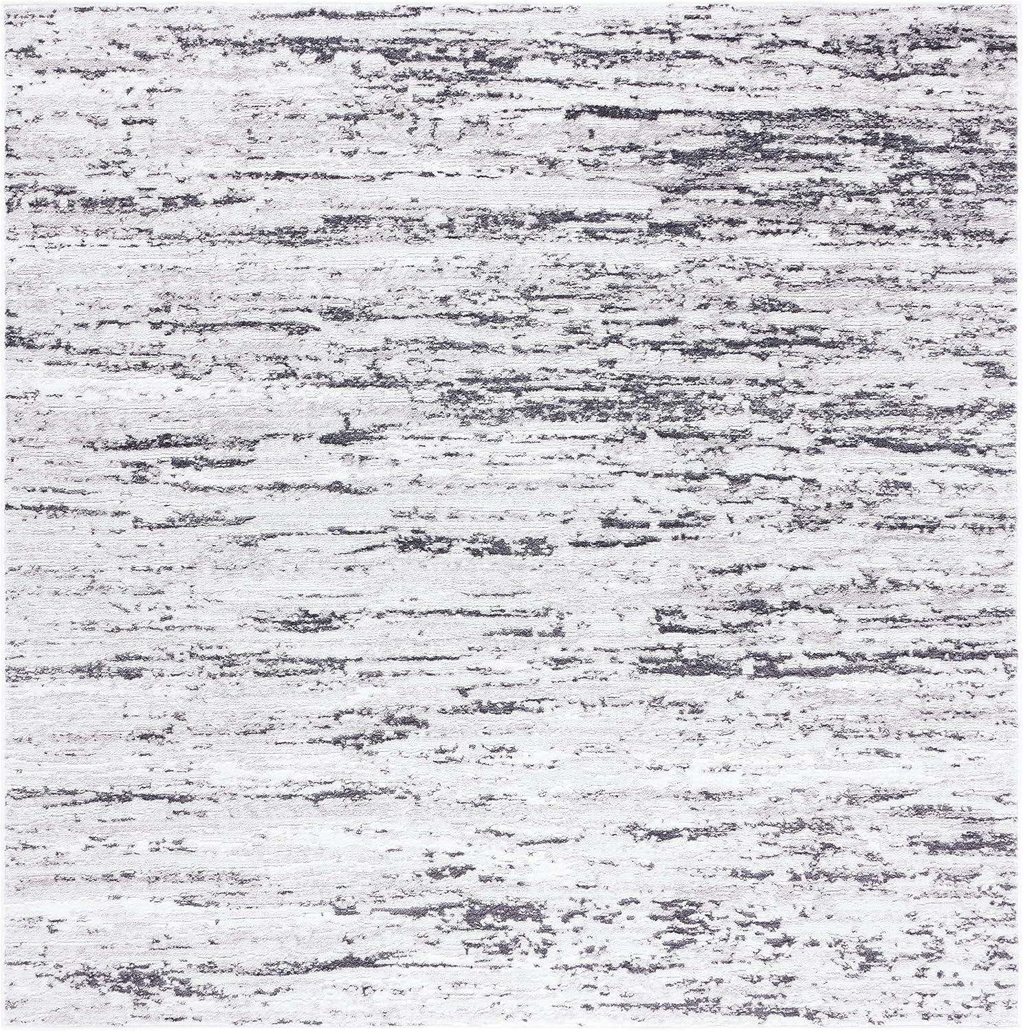 Amelia ALA768 Power Loomed Area Rug - Light Grey/Charcoal - 3'x3' - Safavieh.