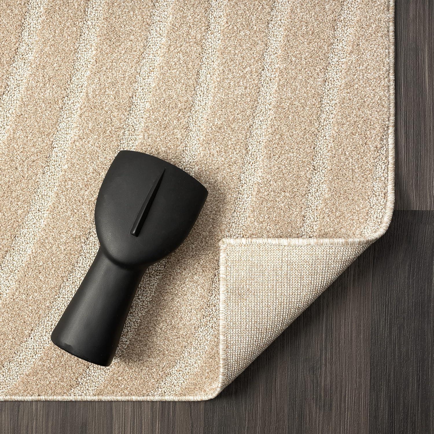 Luxe Weavers Modern Geometric Wave Anthracite 8x10 Area Rug