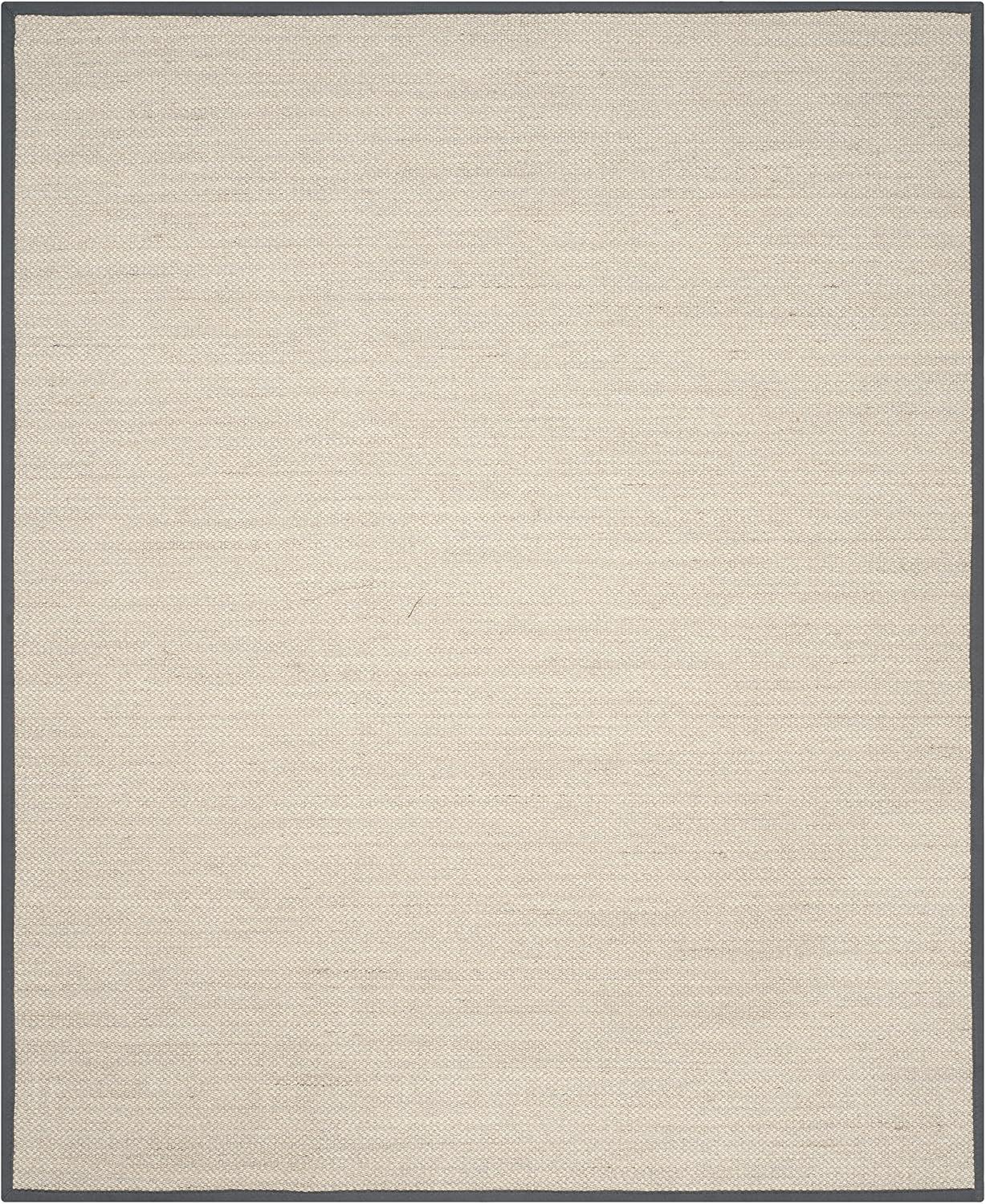 Natural Fiber NF143 Power Loomed Indoor Area Rug - Marble/Dark Grey - 9'x12' - Safavieh