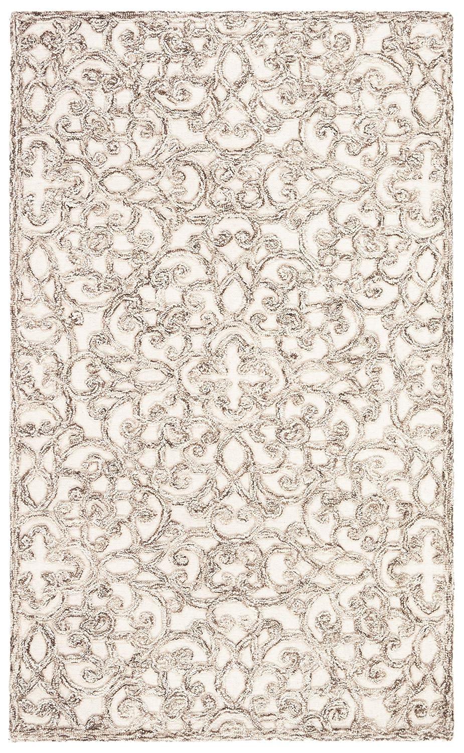 Trace TRC103 Hand Tufted Indoor Accent Rug - Brown/Ivory - 2'x3' - Safavieh