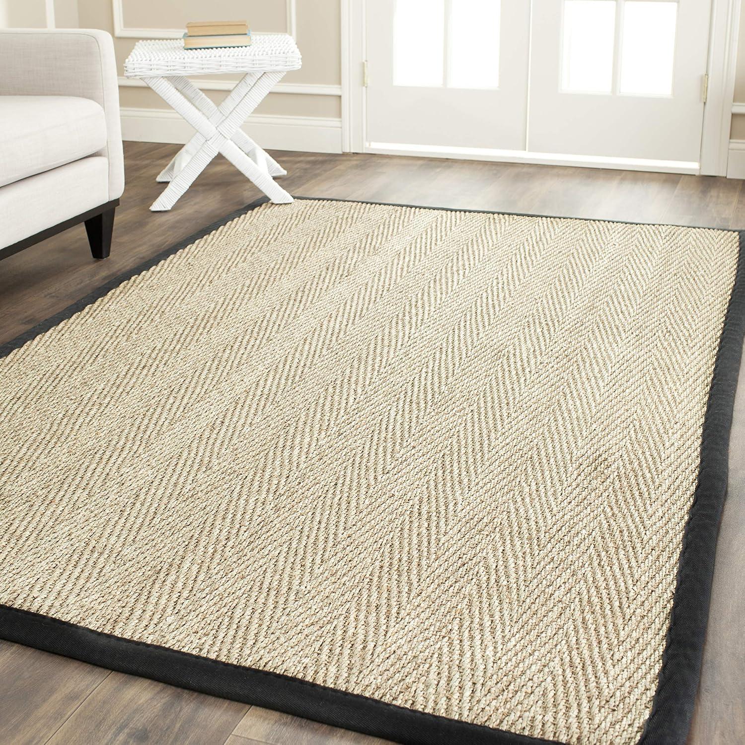 Natural Fiber NF115 Power Loomed Indoor Accent Rug - Natural/Black - 3'x5' - Safavieh