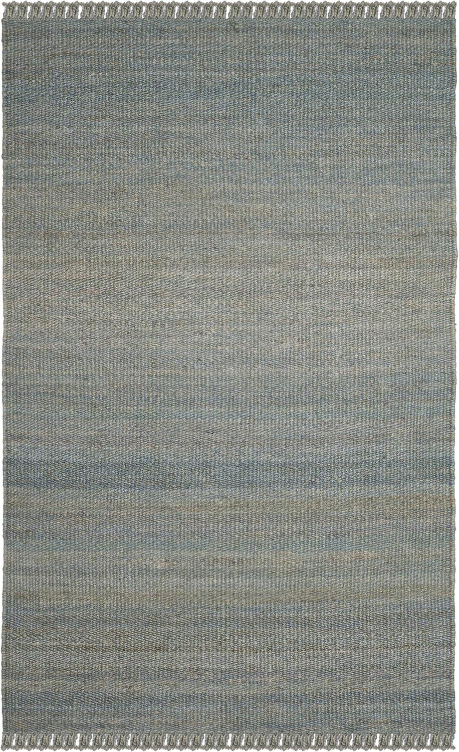 SAFAVIEH Natural Fiber Clara Braided Jute Area Rug, Blue, 3' x 5'