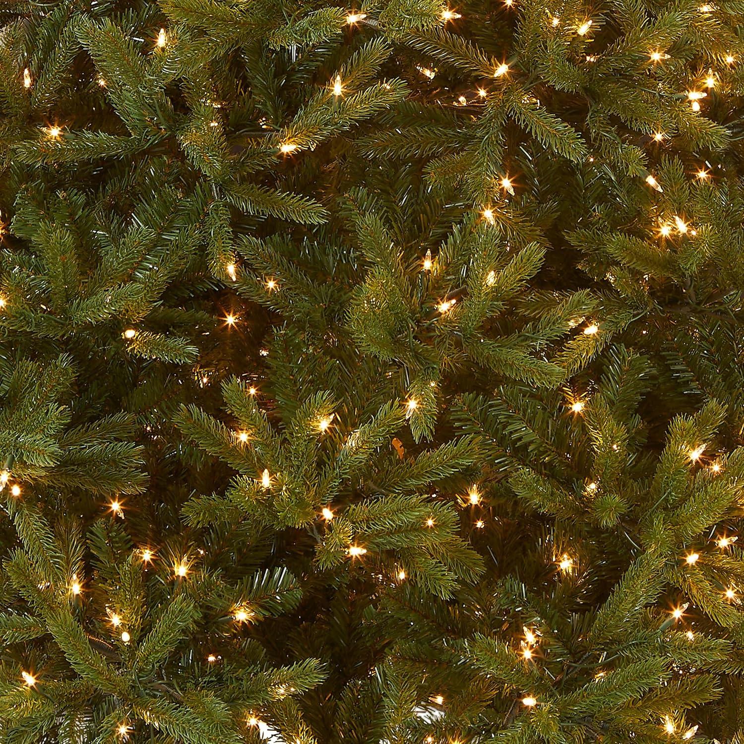7.5ft National Christmas Tree Company Full Jersey Frasier Fir Medium Artificial Christmas Tree 1000ct Clear