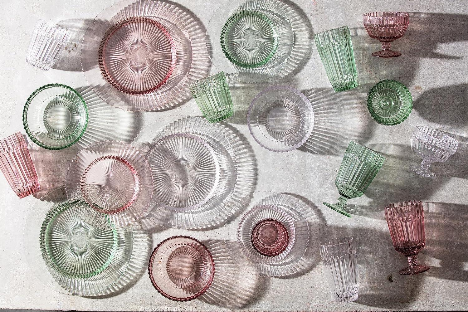 Archie Clear Glass Dinner Plates Set of 4