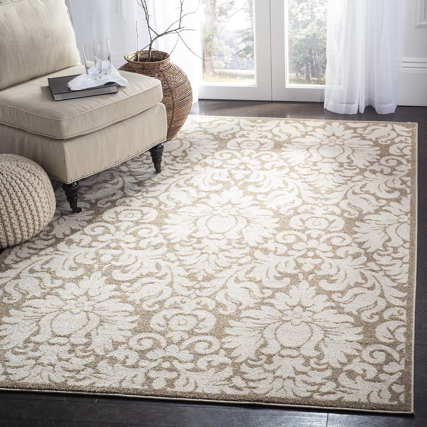 SAFAVIEH Amherst Rosabel Floral Area Rug, Wheat/Beige, 6' x 9'