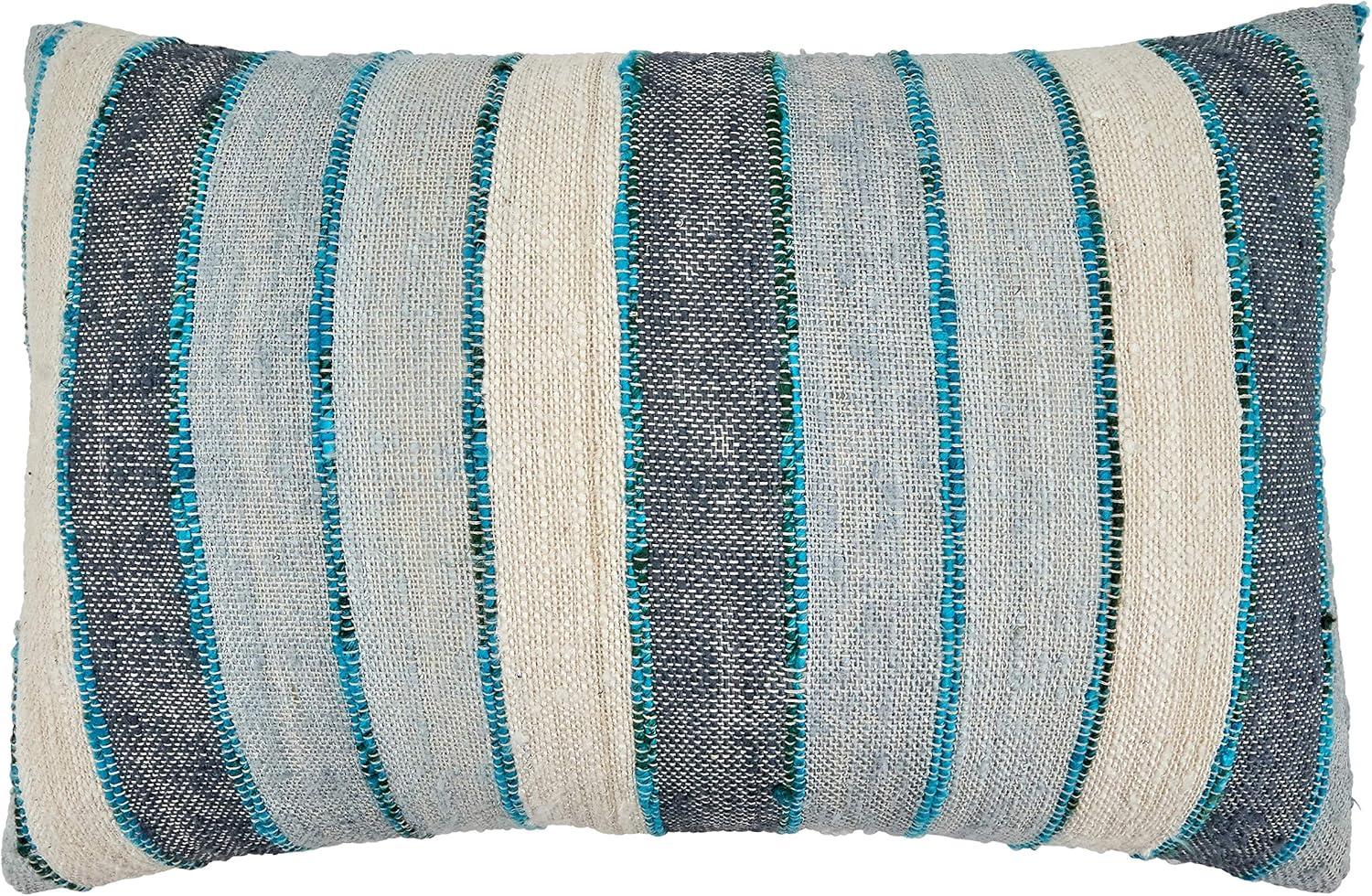 Saro Lynn Collection Striped Cotton Throw Pillow