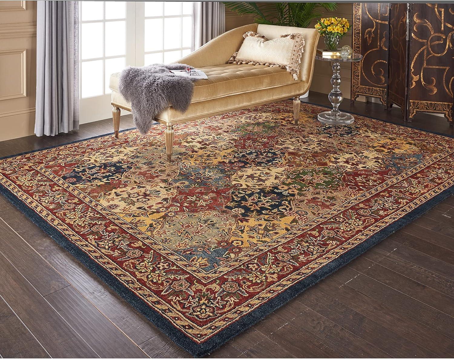 Garnet Lapis Multicolor Hand-Tufted Wool 5' x 8' Area Rug