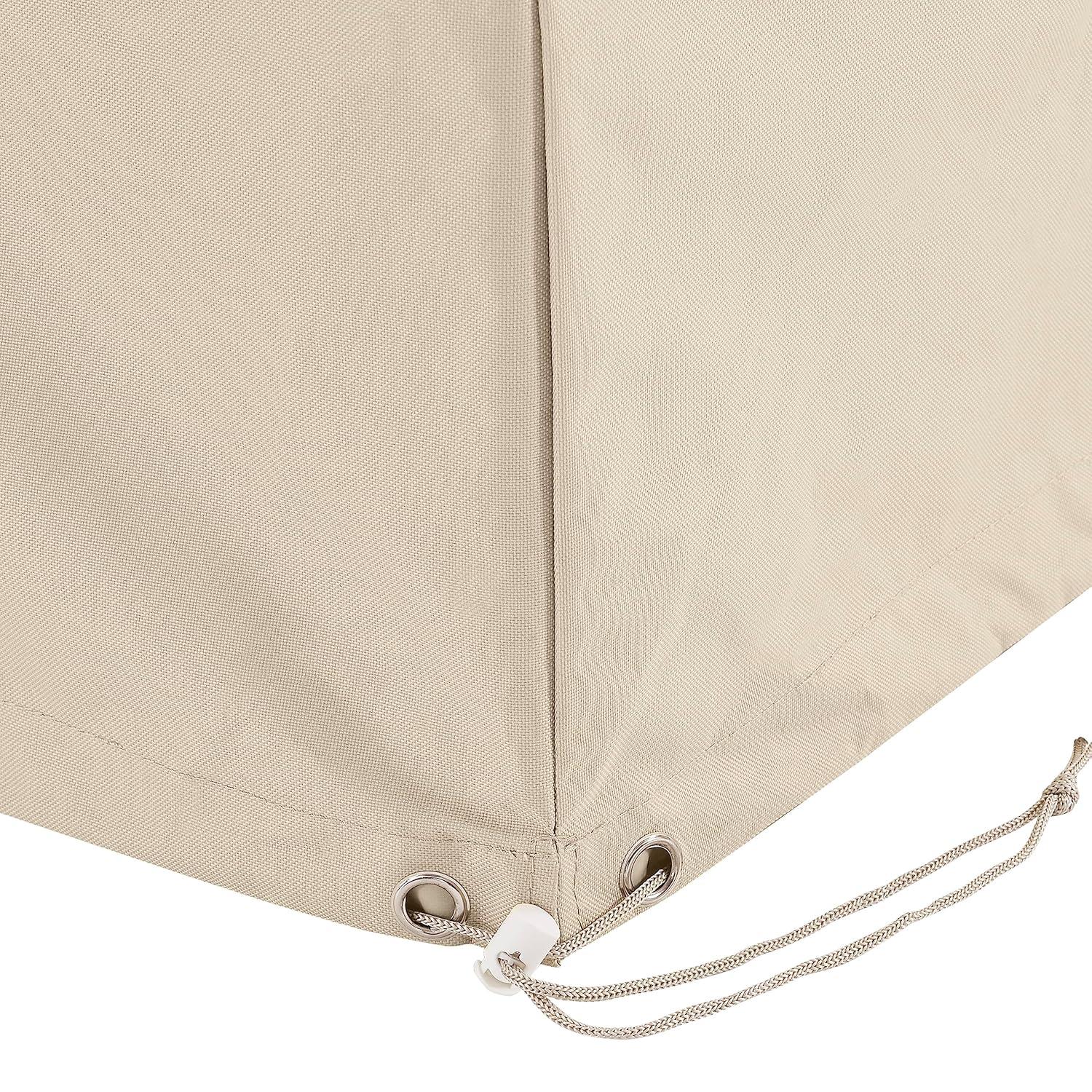Crosley Furniture Vinyl Outdoor Dining Table Furniture Cover in Tan