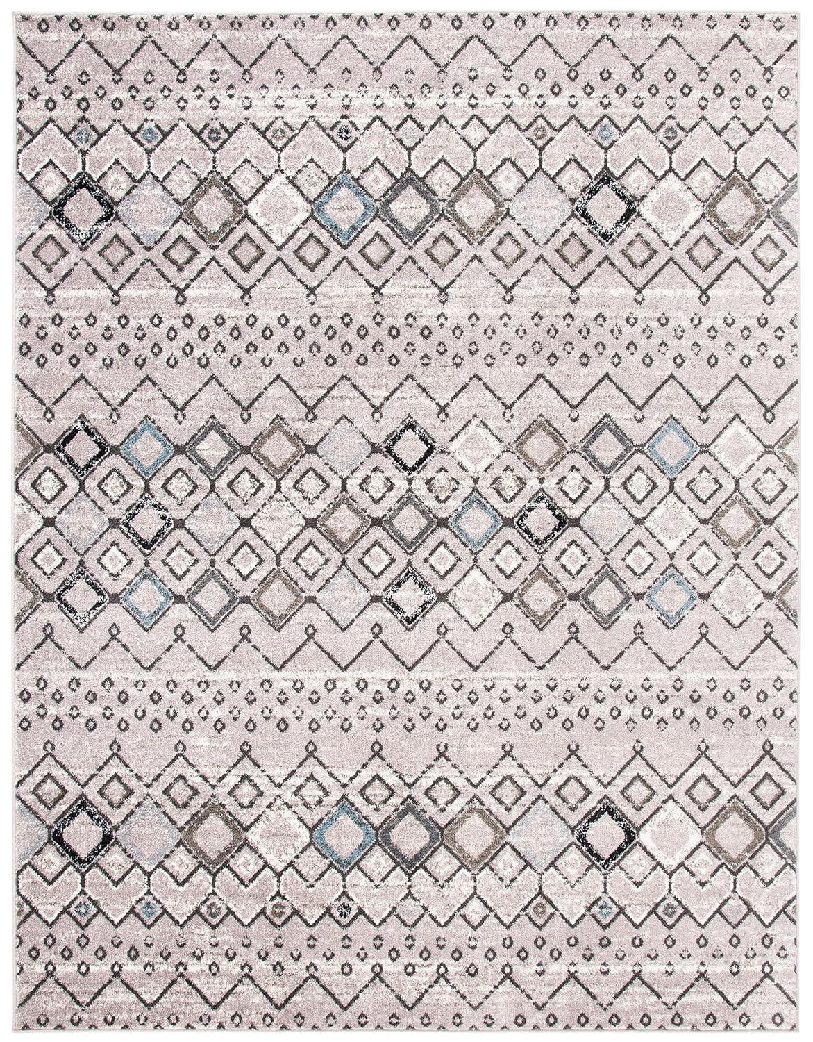 Safavieh Amsterdam Gladwin Geometric Area Rug, Light Grey/Brown, 10' x 14'