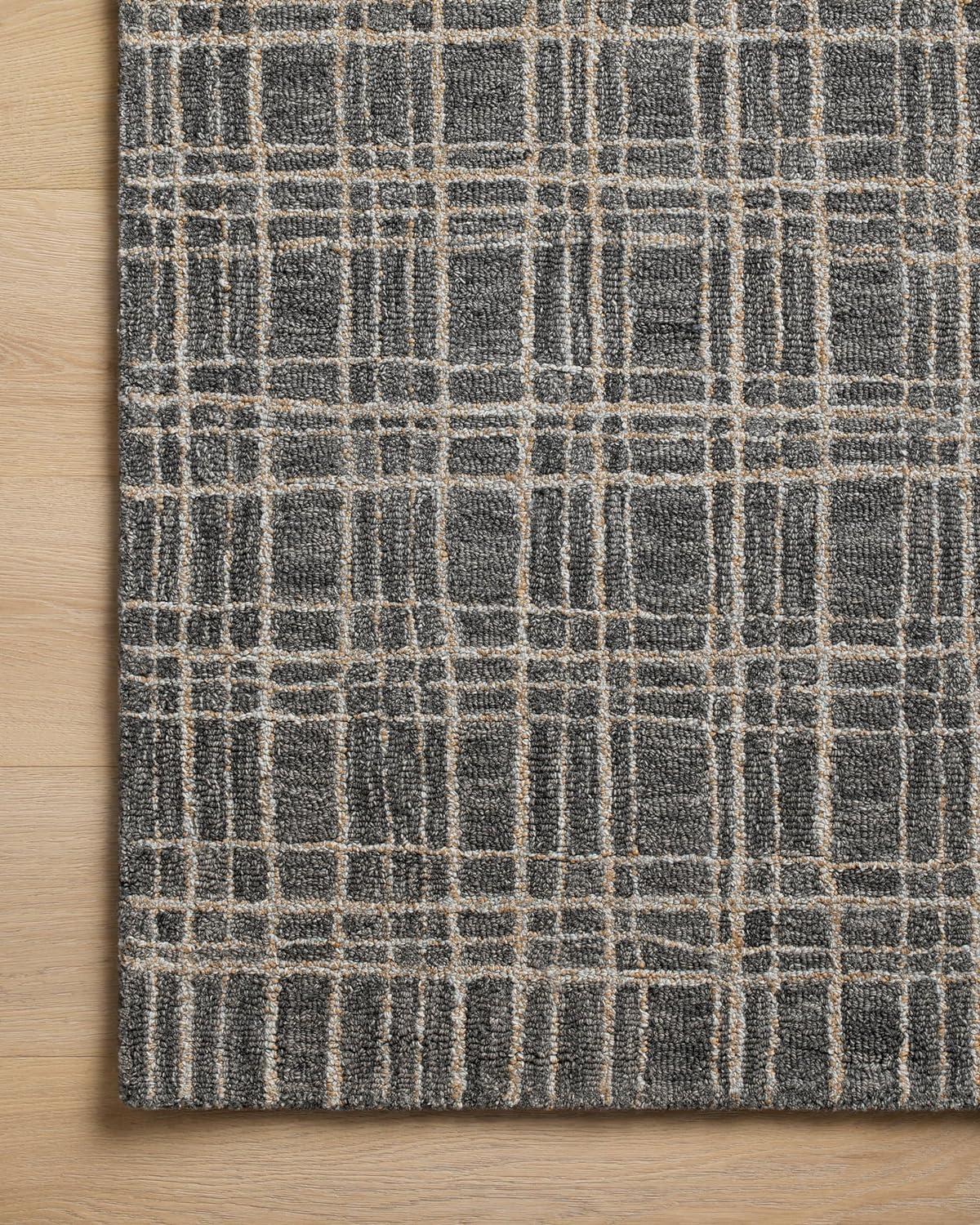 Graphite and Pebble Hand-Tufted Wool Rectangular Rug 3'-6" x 5'-6"