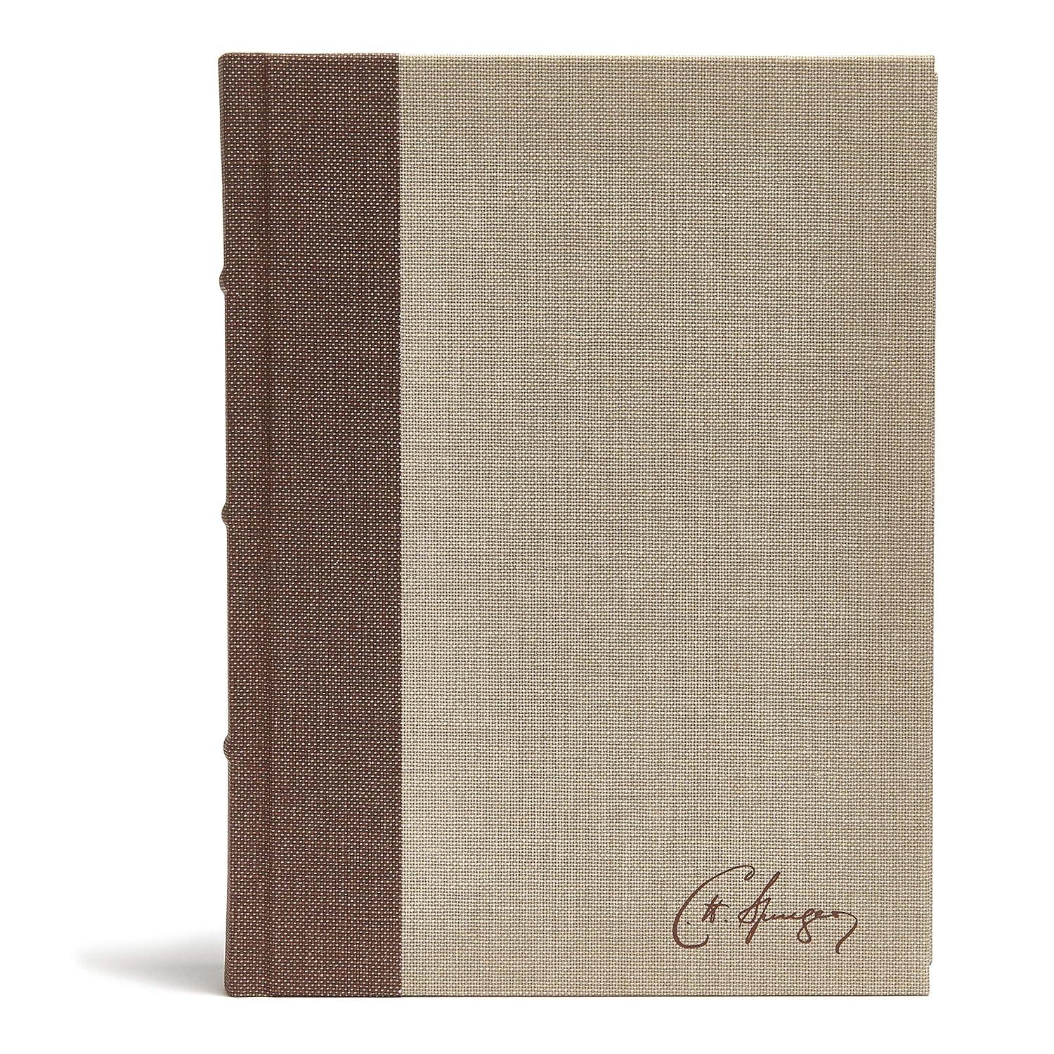 CSB Spurgeon Study Bible, Brown/Tan Cloth Over Board - by  Alistair Begg & Csb Bibles by Holman (Hardcover)