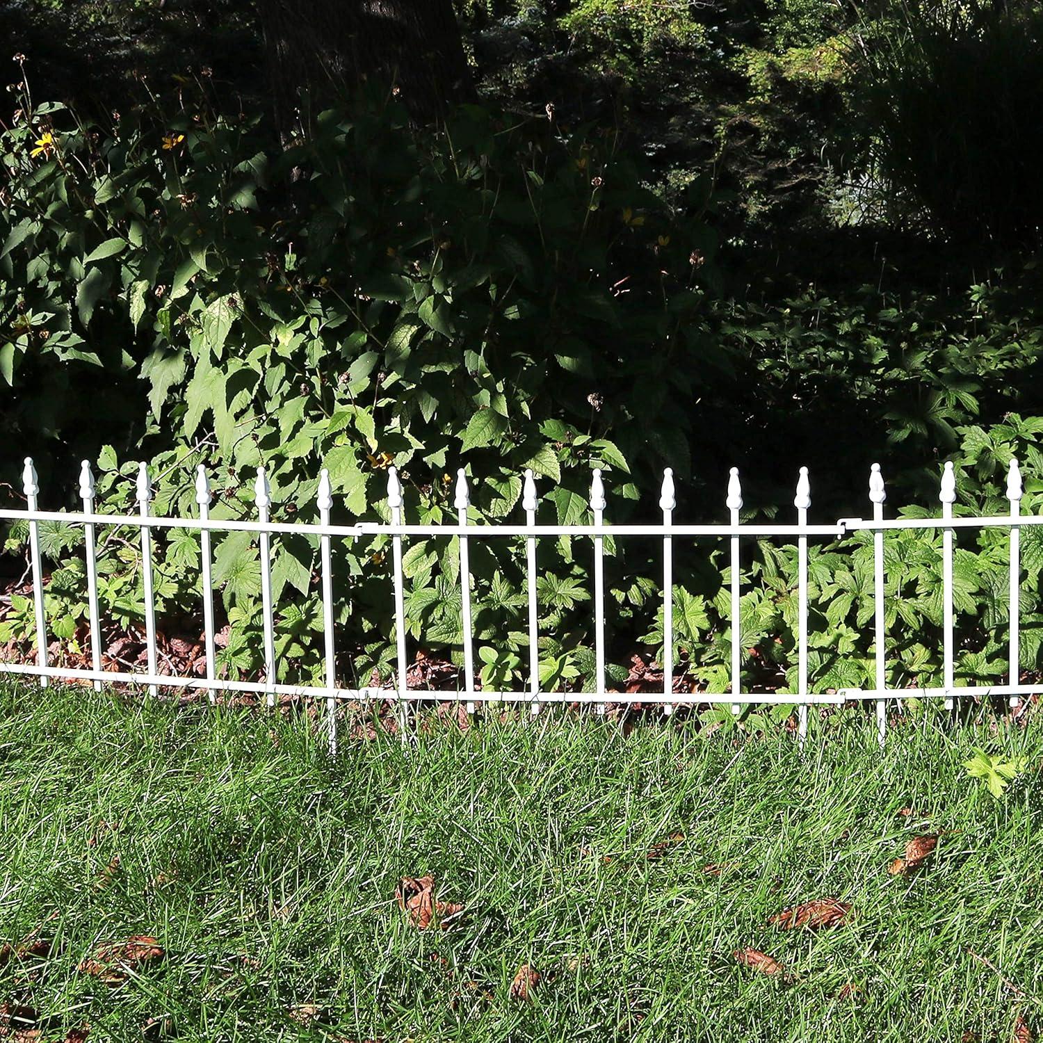 18" x 22" Iron Decorative Garden Fence Panels (Set of 5)