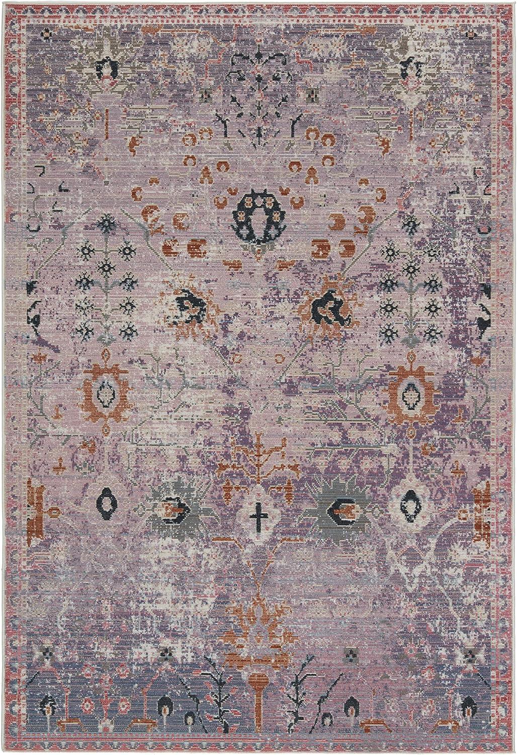 Elva Indoor/Outdoor Oriental Area Rug Purple/Gold - Jaipur Living