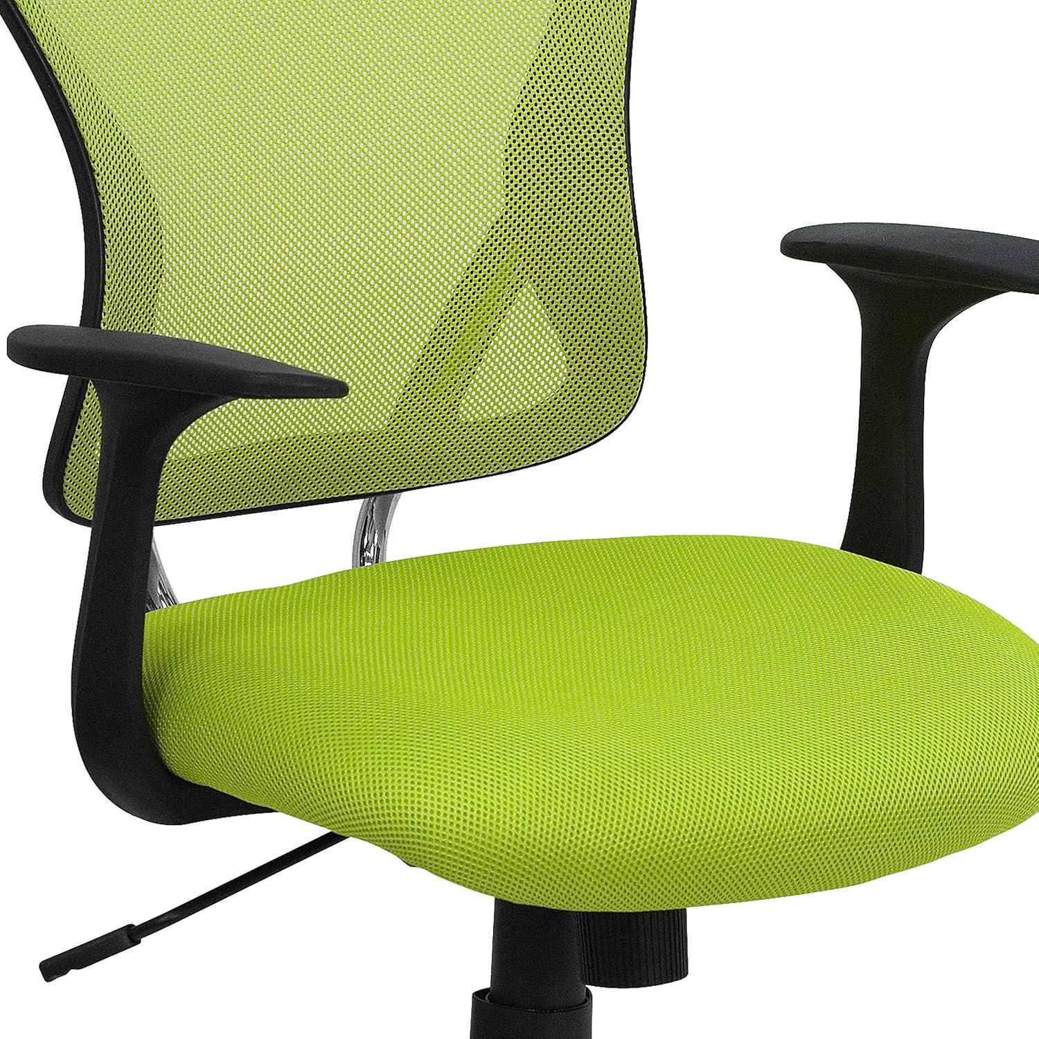 Flash Furniture Mid-Back Mesh Swivel Task Office Chair with Chrome Base and Arms