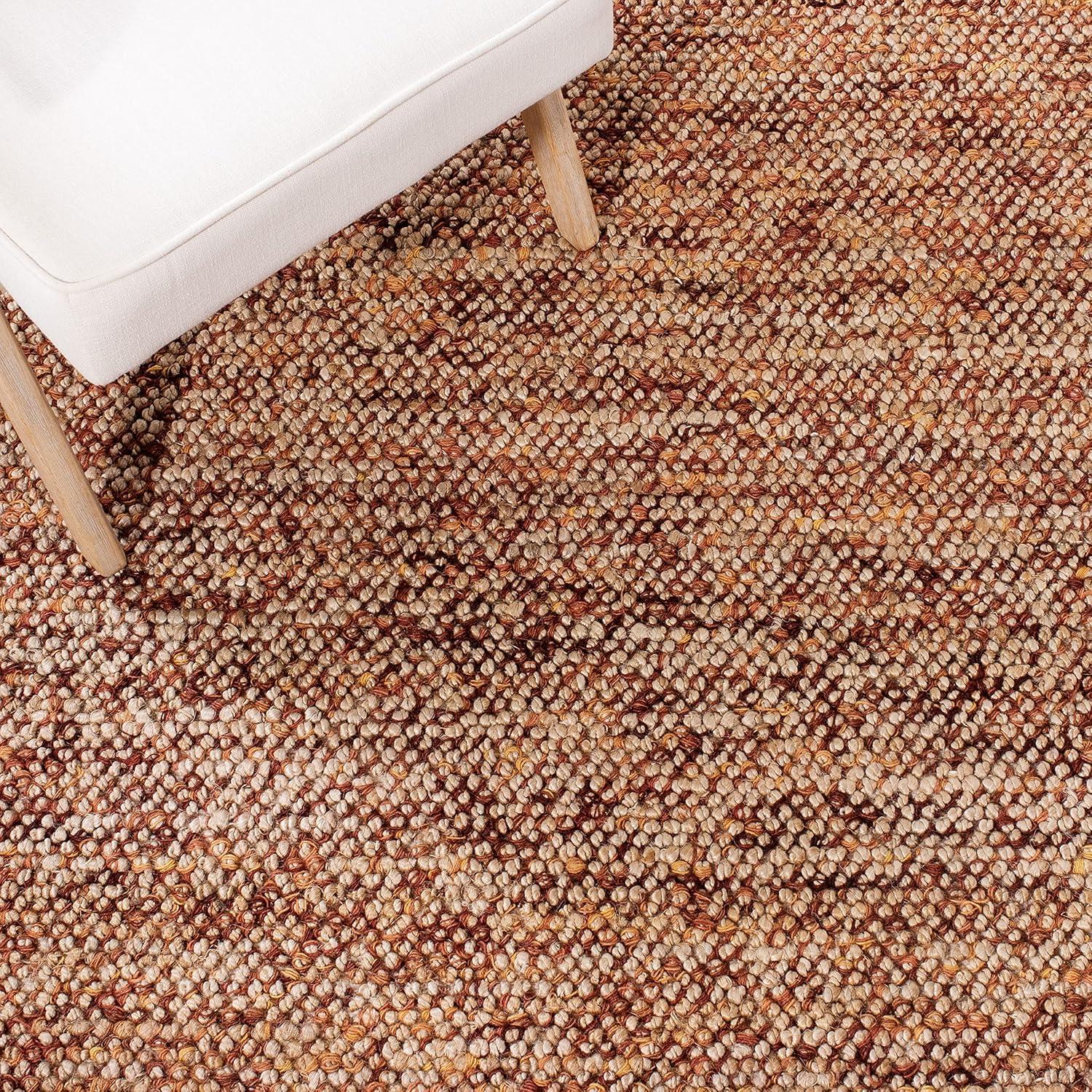 Bohemian BOH901 Hand Woven Indoor Area Rug - Natural/Rust - 5'x8' - Safavieh