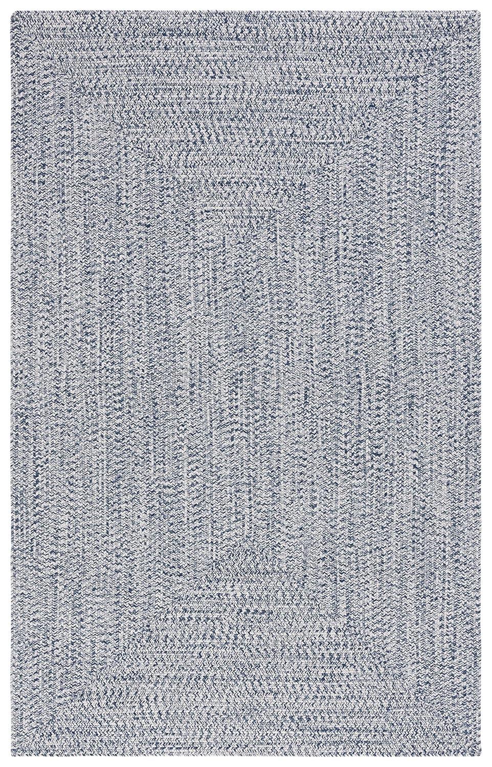 SAFAVIEH Braided Gino Distressed Machine Washable Reversible Area Rug, Dark Blue/Ivory, 3' x 5'