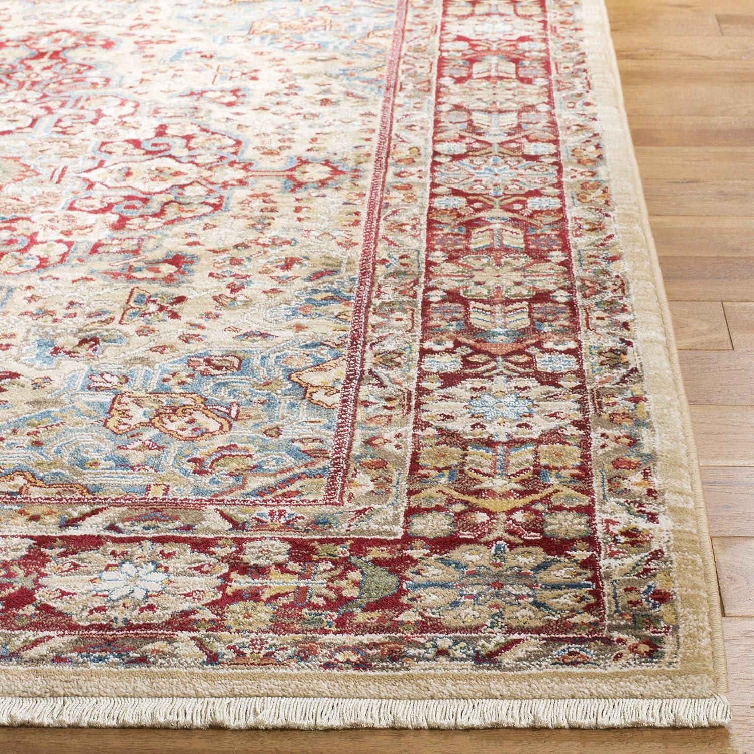 Kashan KSN305 Power Loomed Area Rug - Ivory/Red - 9'x12'6" - Safavieh
