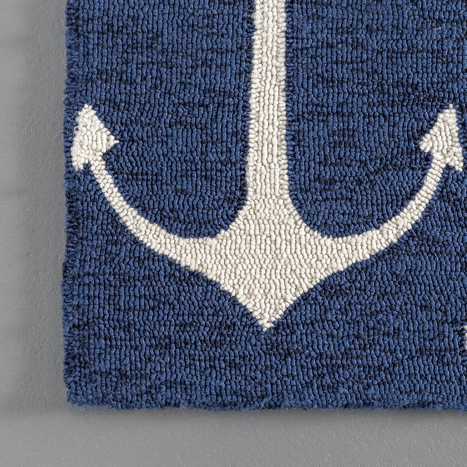 nuLOOM Hand Hooked Despina Indoor/ Outdoor, Navy, 2' x 3' Area Rug