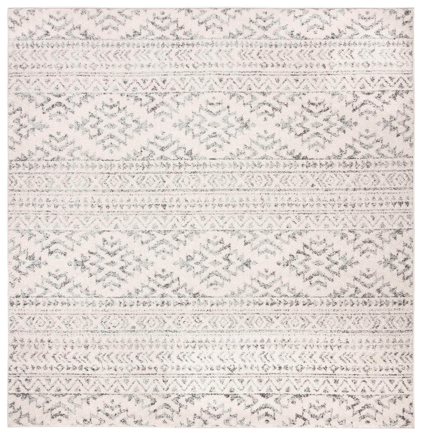 Tulum TUL272 Power Loomed Indoor Area Rug - Ivory/Grey - 8'x10' - Safavieh