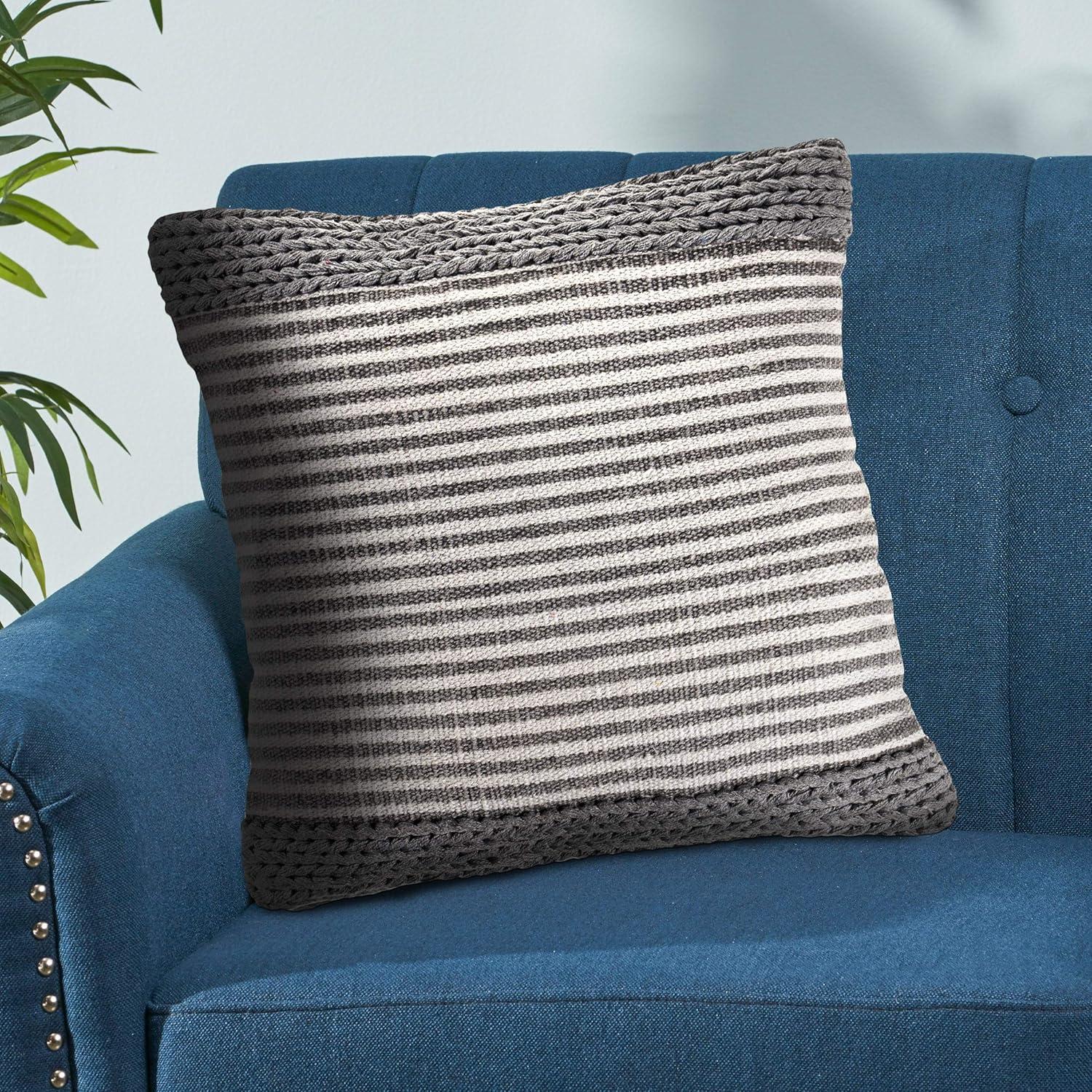 Rajani Home Lexington Textured Cotton Throw Pillow