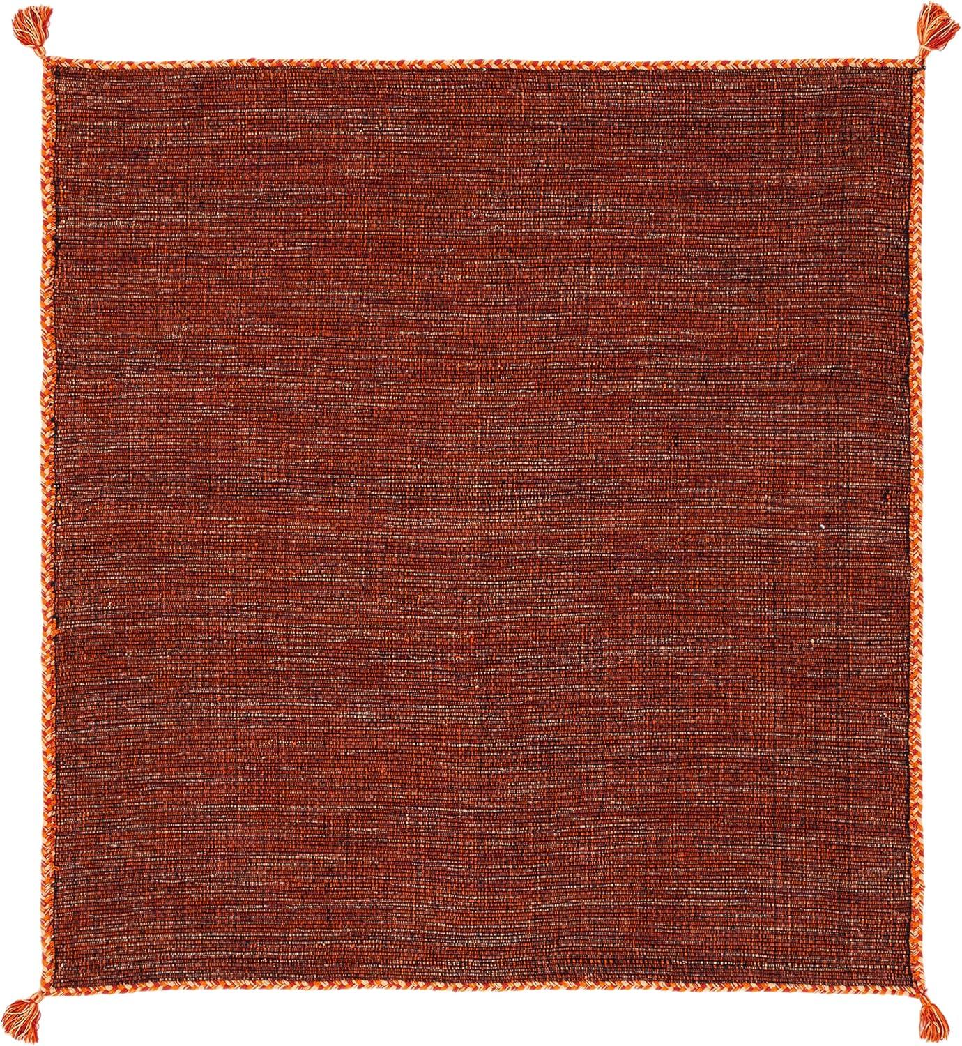 Montauk MTK150 Hand Woven Indoor Area Rug - Orange/Black - 5'x5' - Safavieh