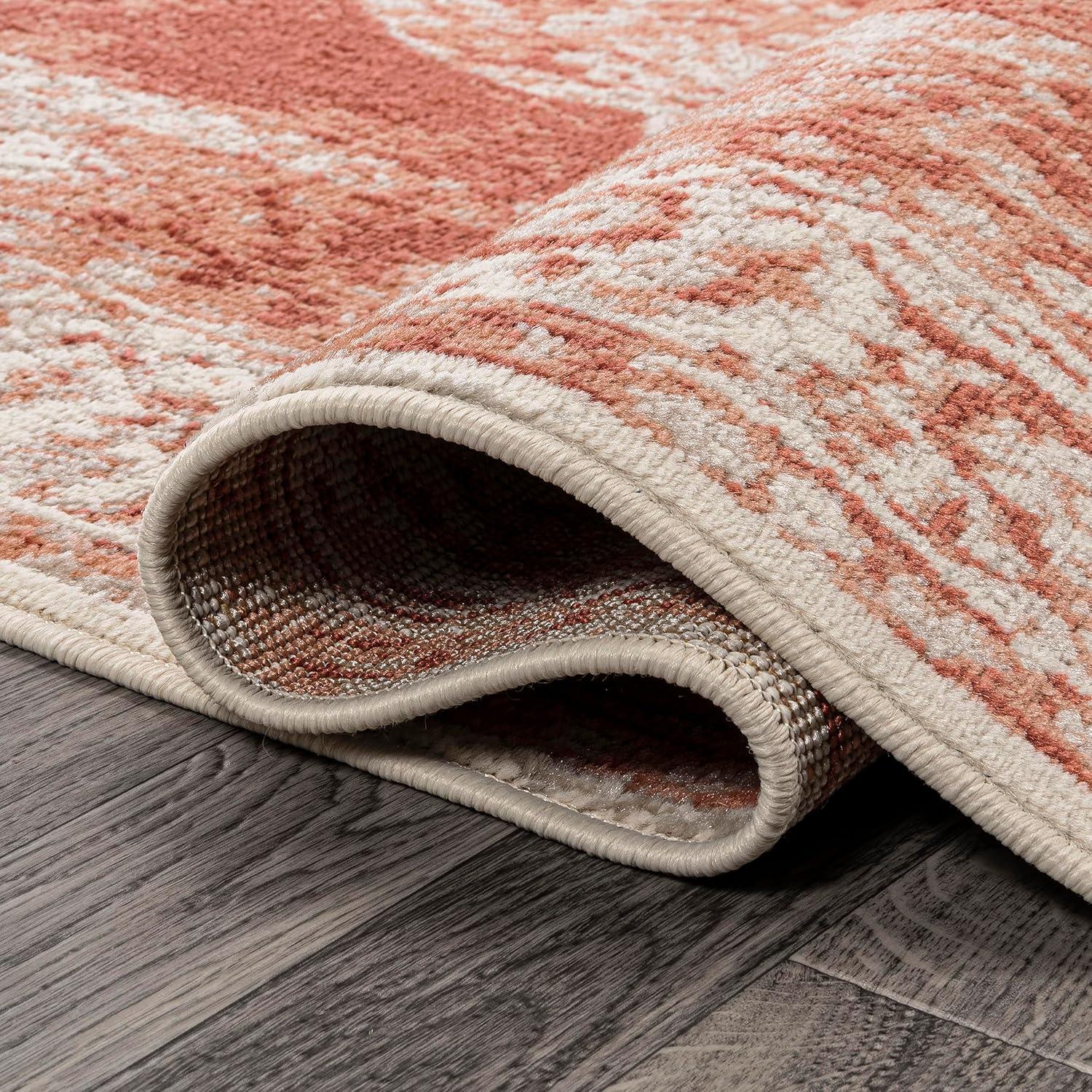 JONATHAN Y Rosalia Cottage Medallion Peach/Ivory 3 ft. x 5 ft. Area Rug