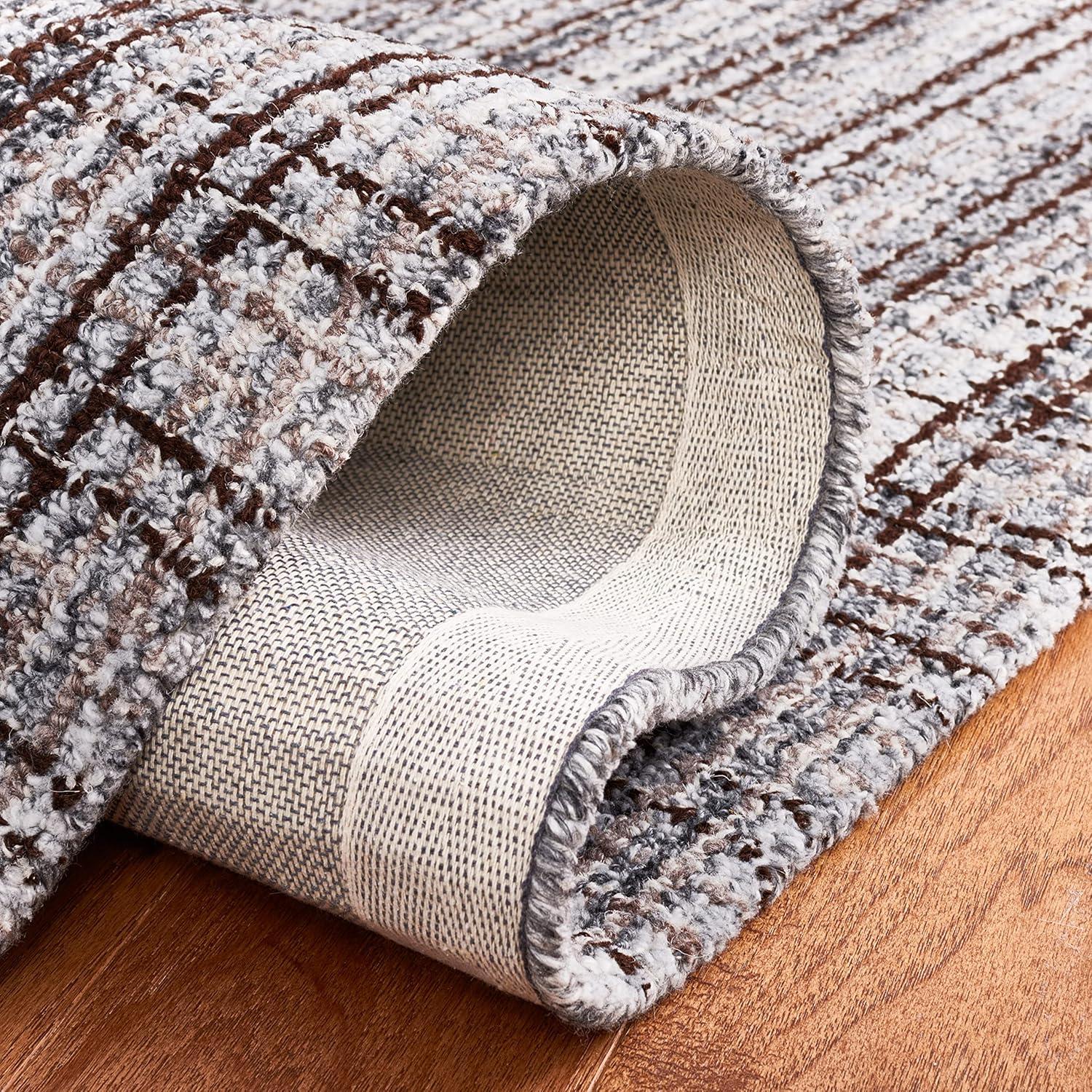 Abstract ABT486 Hand Tufted Area Rug - Grey/Brown - 8'9"x11'9" - Safavieh.