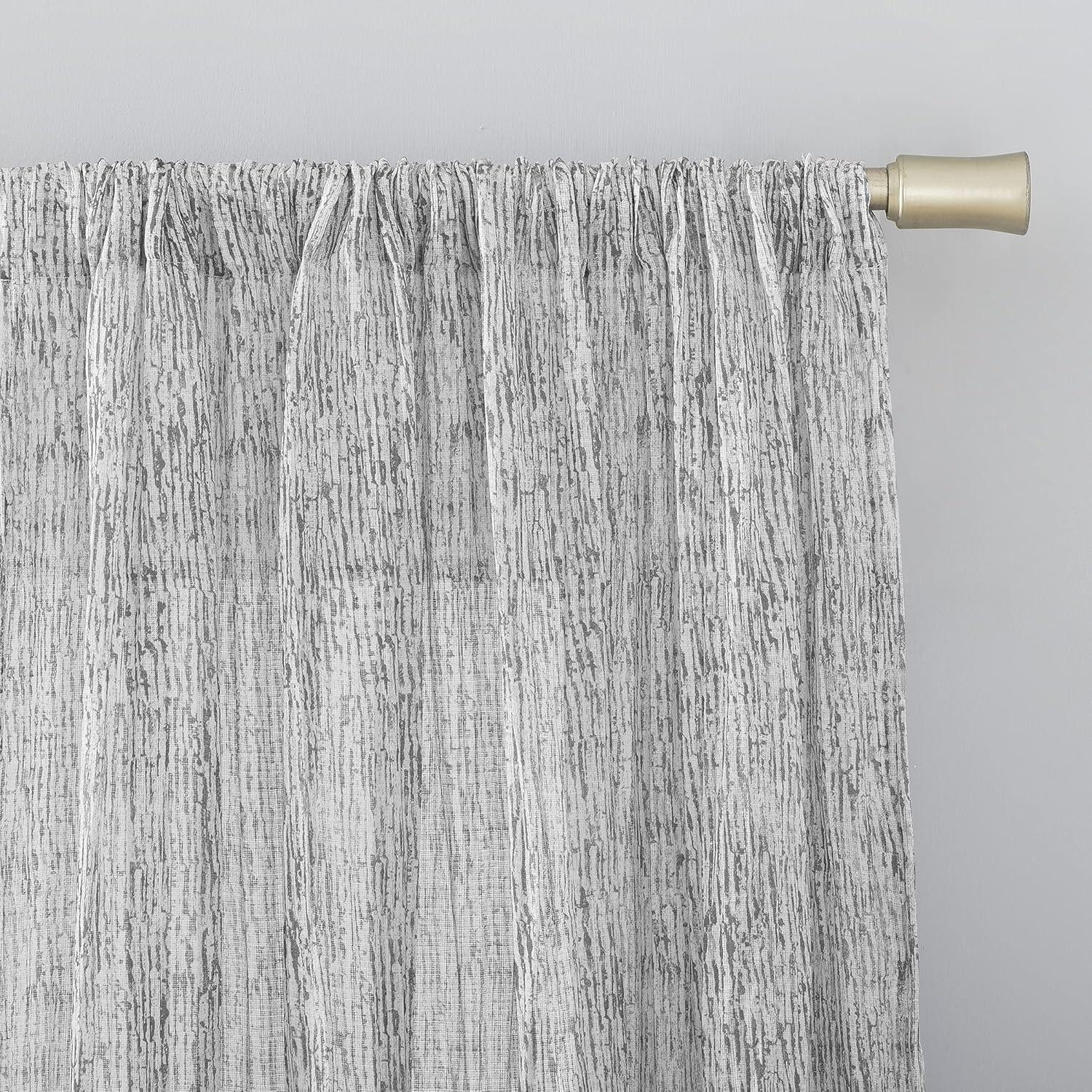 Scott Living Scott Living Tulin Watercolor Print Sheer Rod Pocket Curtain Panel