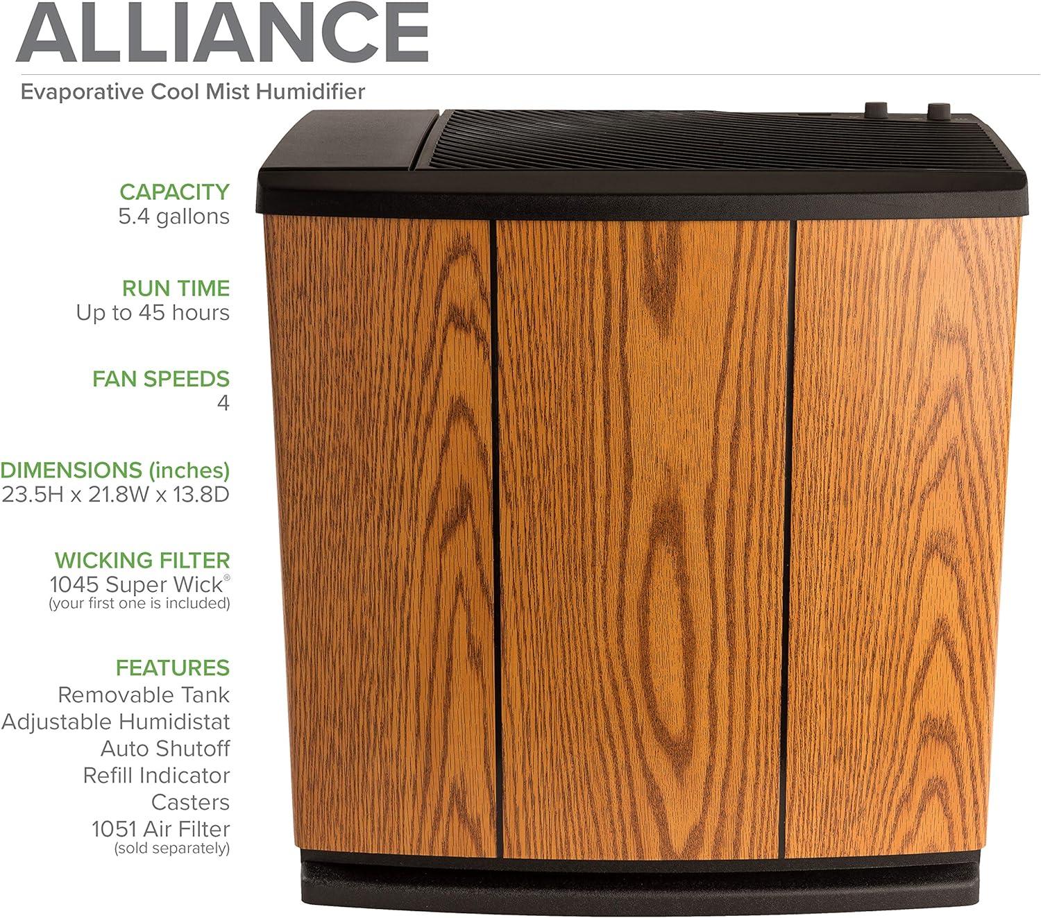 AIRCARE Digital Whole-House Console-Style Evaporative Humidifier (Light Oak)