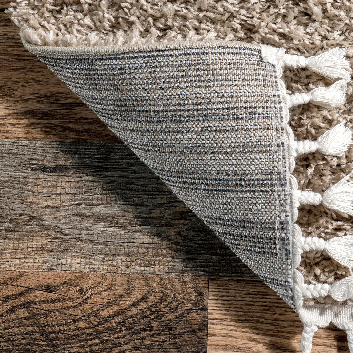 Nuloom Neva Solid 3x5 Accent Shag Indoor Area Rug for Living Room Bedroom Dining Room Nursery Entryway, Beige/Ivory
