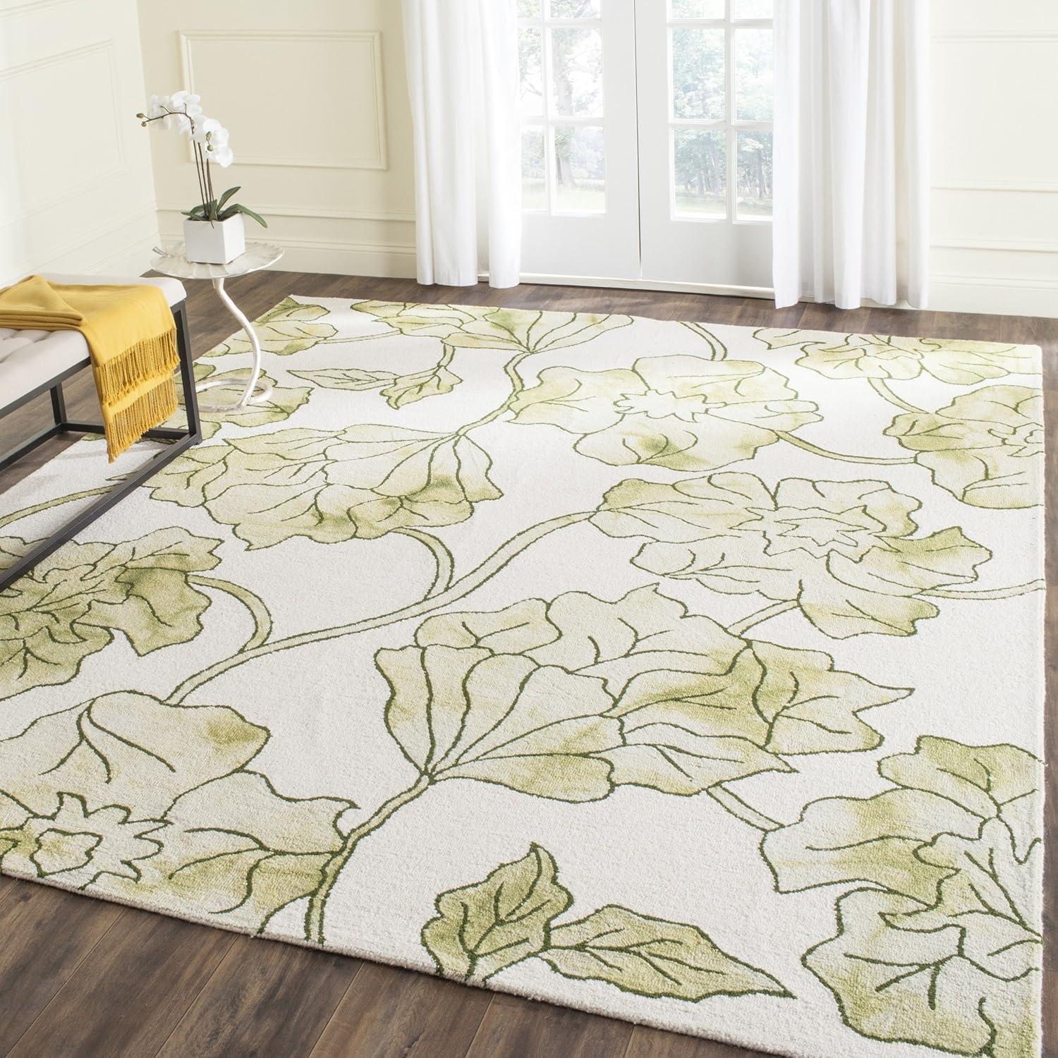 Dip Dye DDY683 Hand Tufted Area Rug - Ivory/Light Green - 4'x6' - Safavieh.