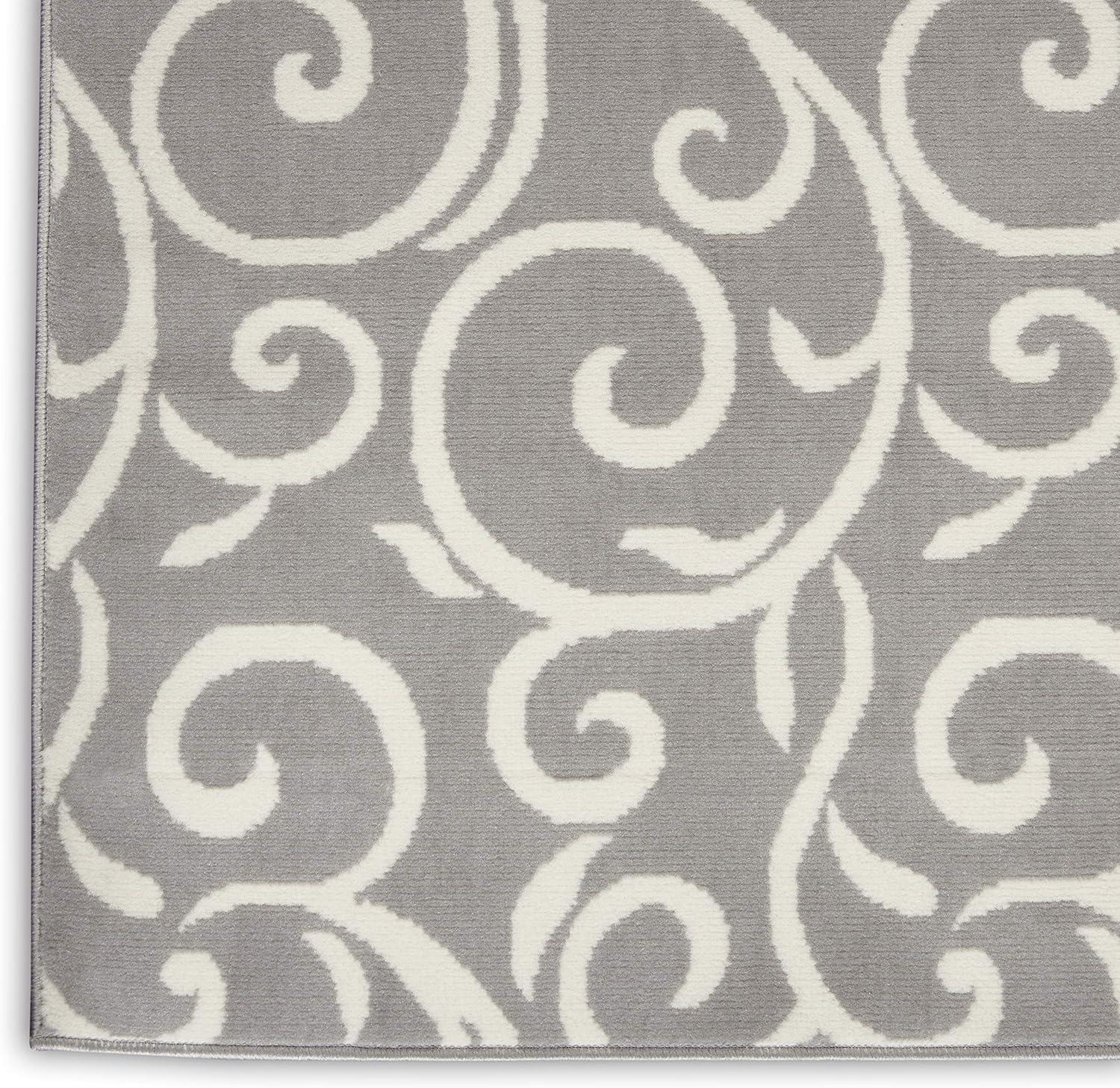 Abstract Charcoal Gray 6'x9' Hand-Tufted Synthetic Area Rug