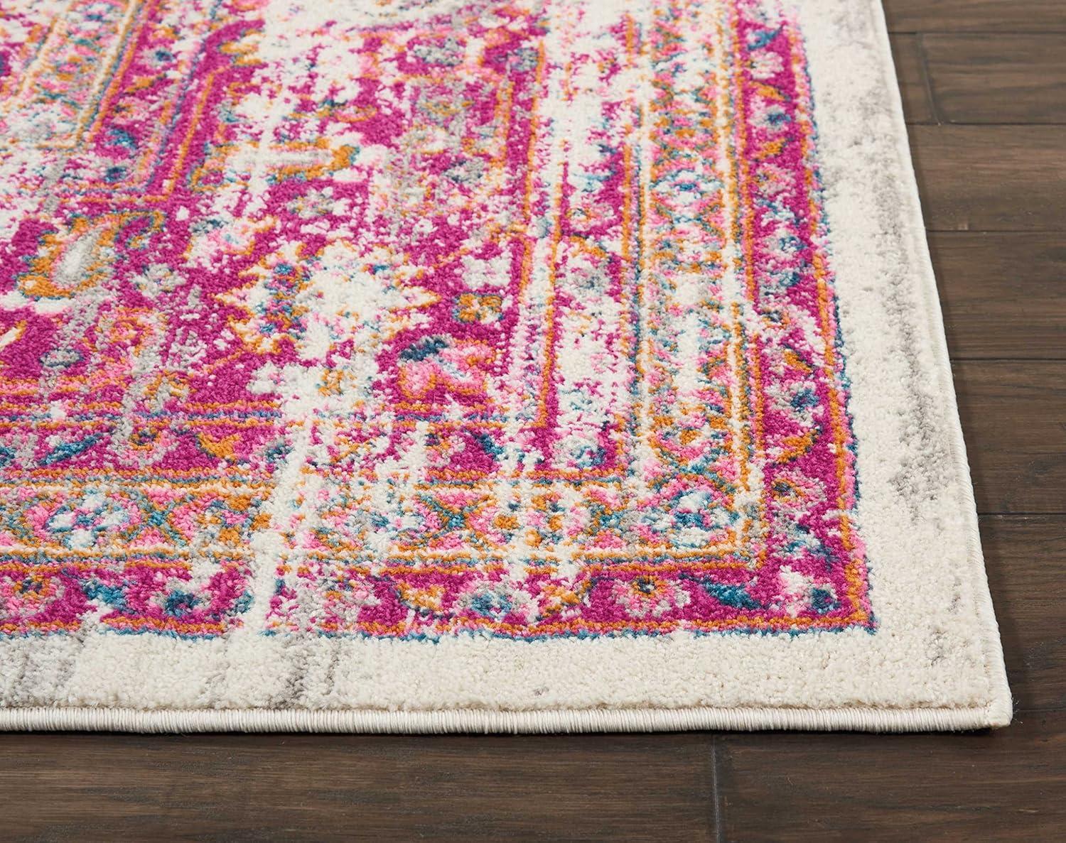 Handmade Floral Denim Rectangular Synthetic 4' x 6' Rug