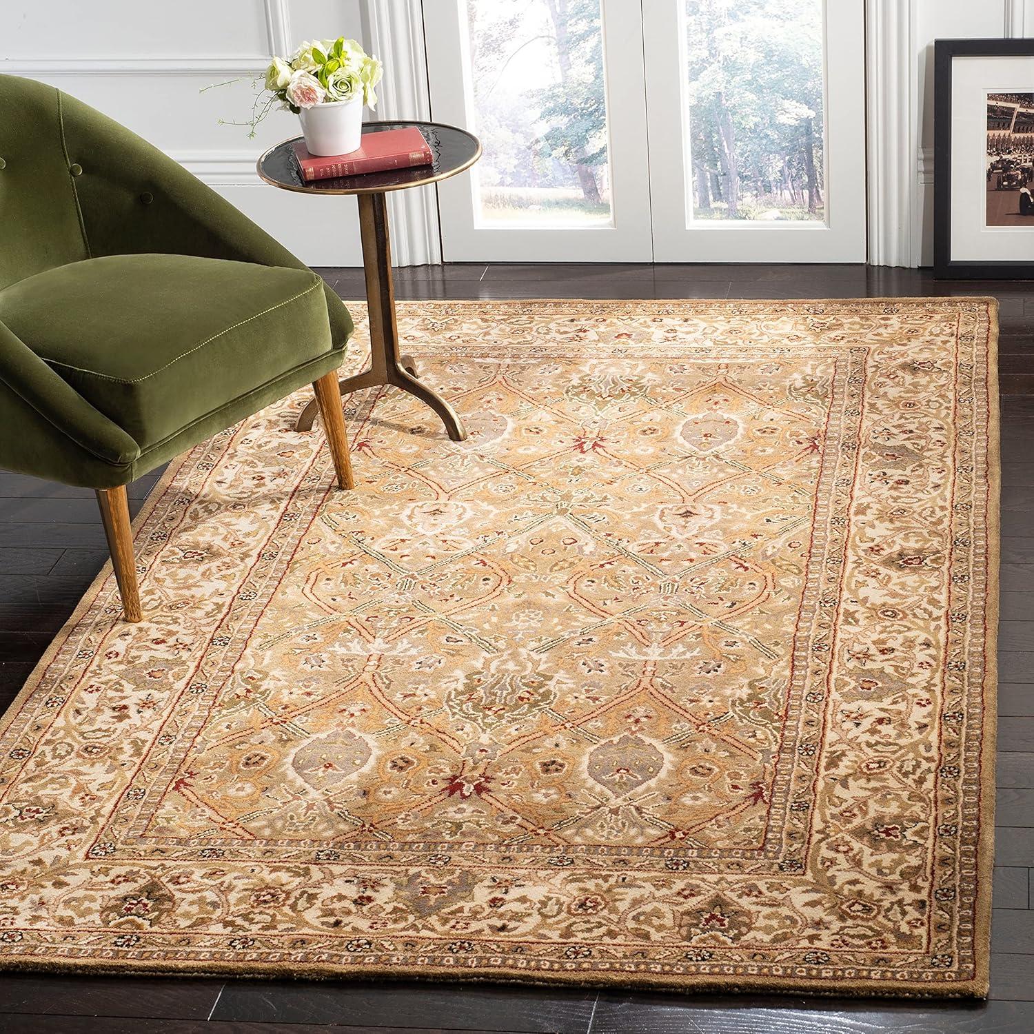 SAFAVIEH Persian Legend Amy Floral Bordered Wool Area Rug, Ivory/Rust, 3' x 5'