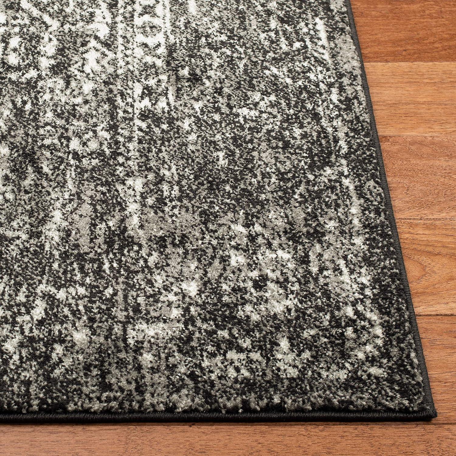 Evoke EVK256 Power Loomed Indoor Runner - Black/Grey - 2'2"x11' - Safavieh