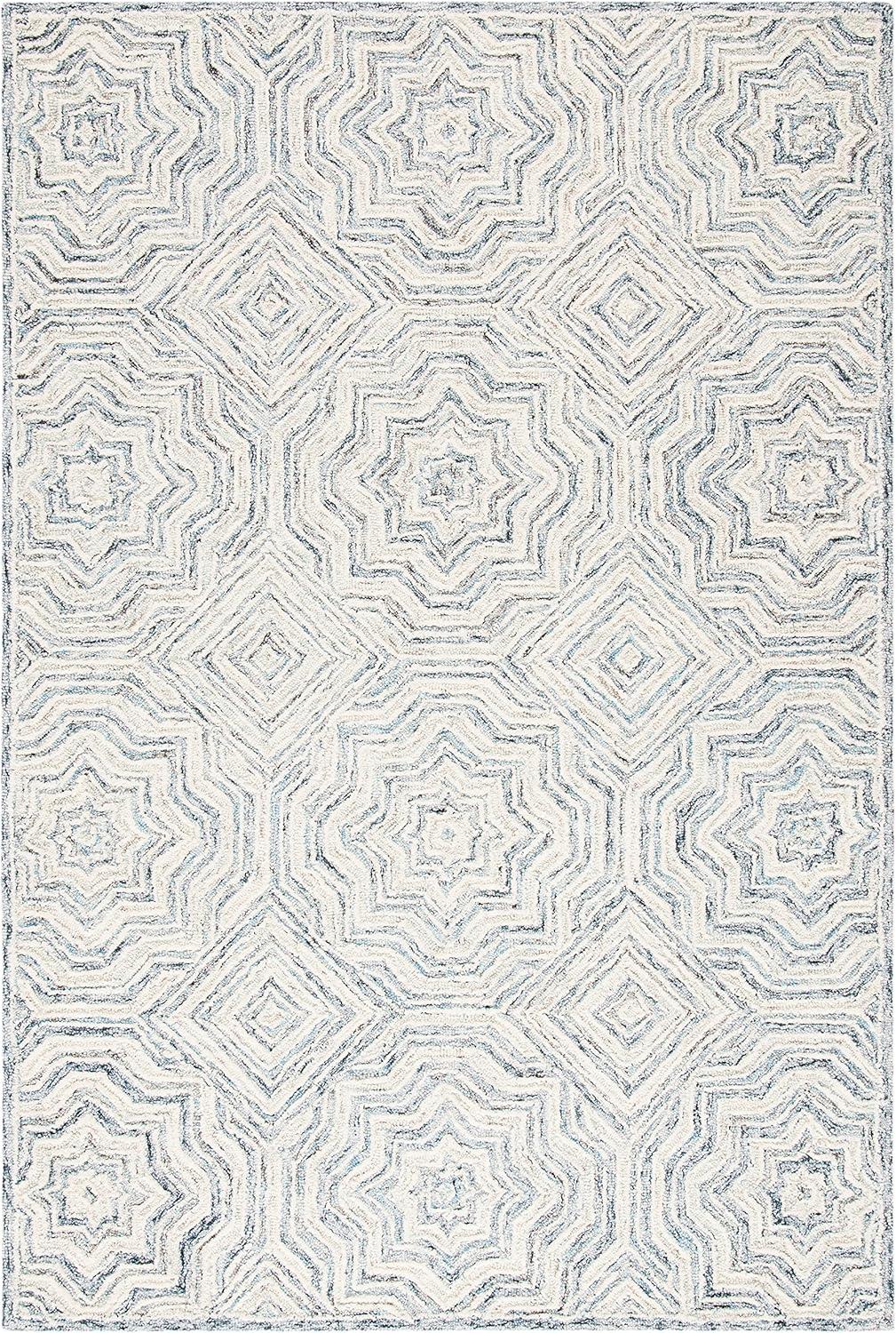 Hand-Tufted Elegance Wool Rug in Blue, 4' x 6'