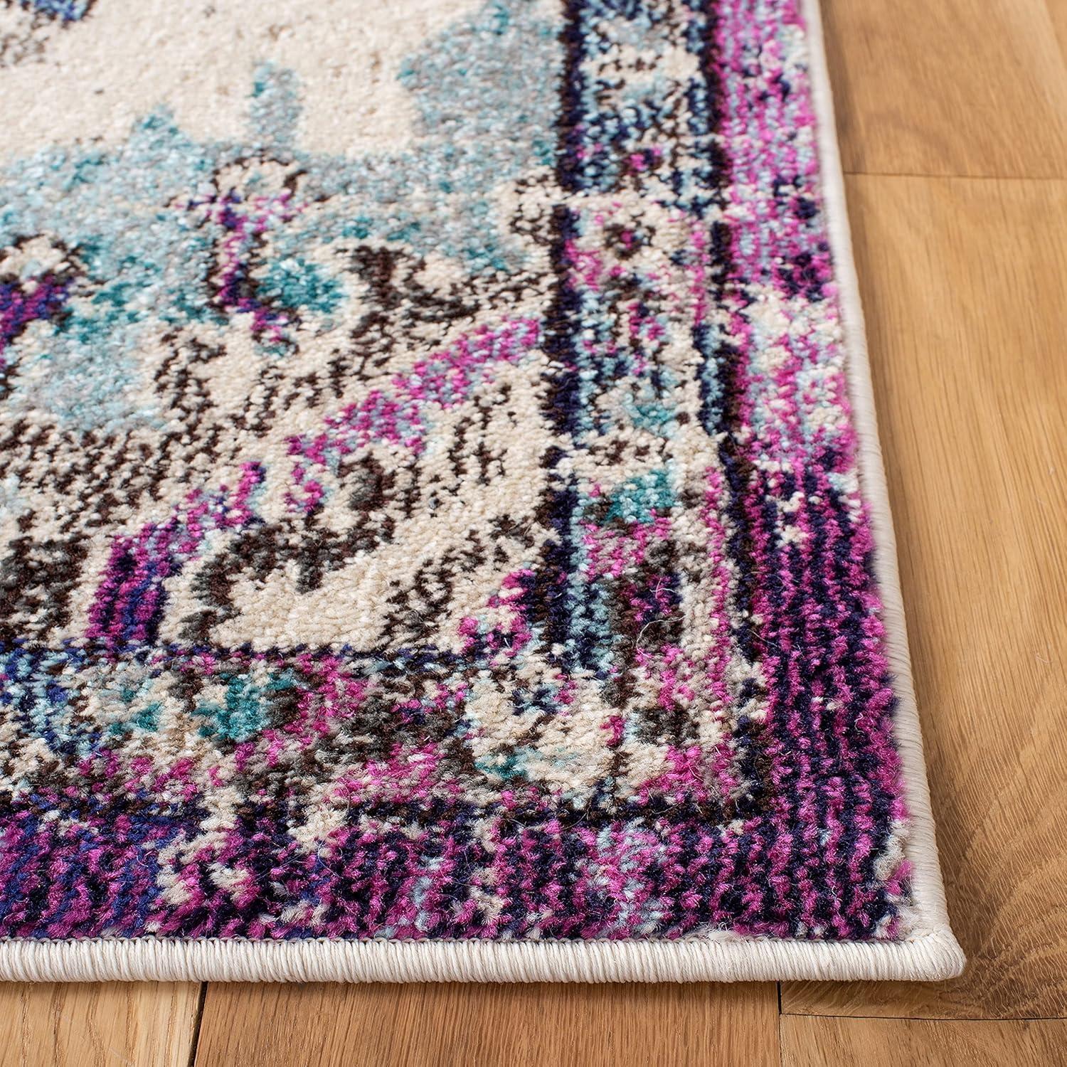 Madison MAD484 Power Loomed Indoor Area Rug - Lavender/Light Blue - 6'x9' - Safavieh