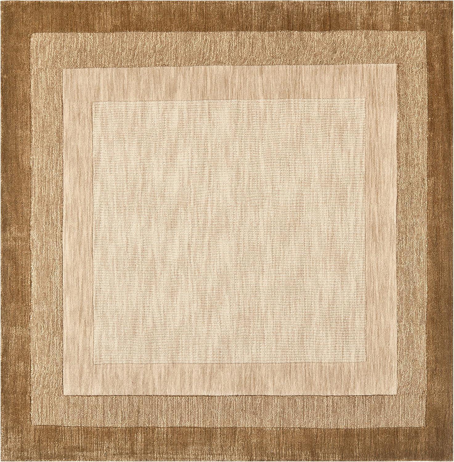 Impressions IM821 Hand Loomed Area Rug - Beige/Brown - 6'x6' - Safavieh
