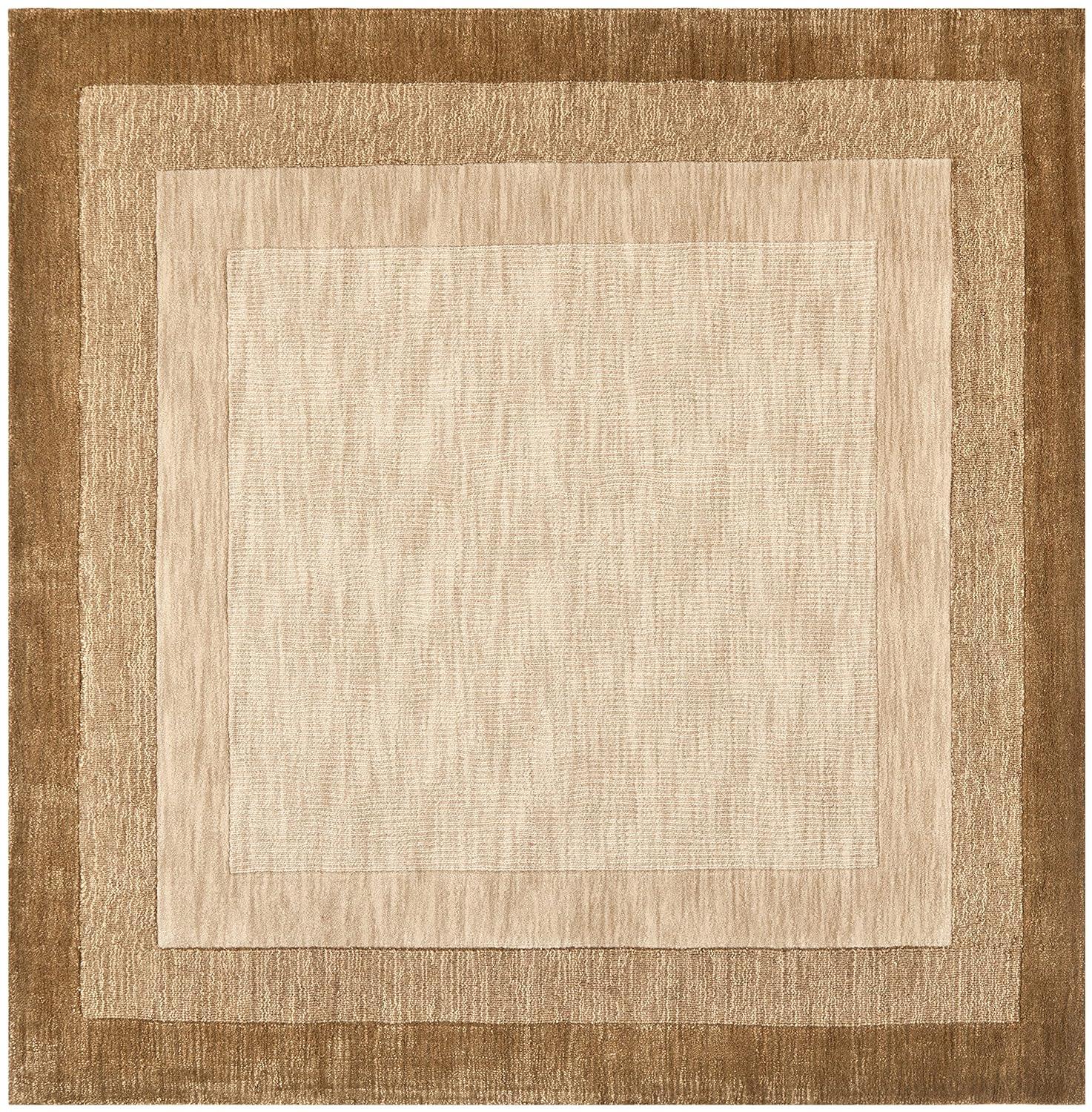 Impressions IM821 Hand Loomed Area Rug - Beige/Brown - 6'x6' - Safavieh