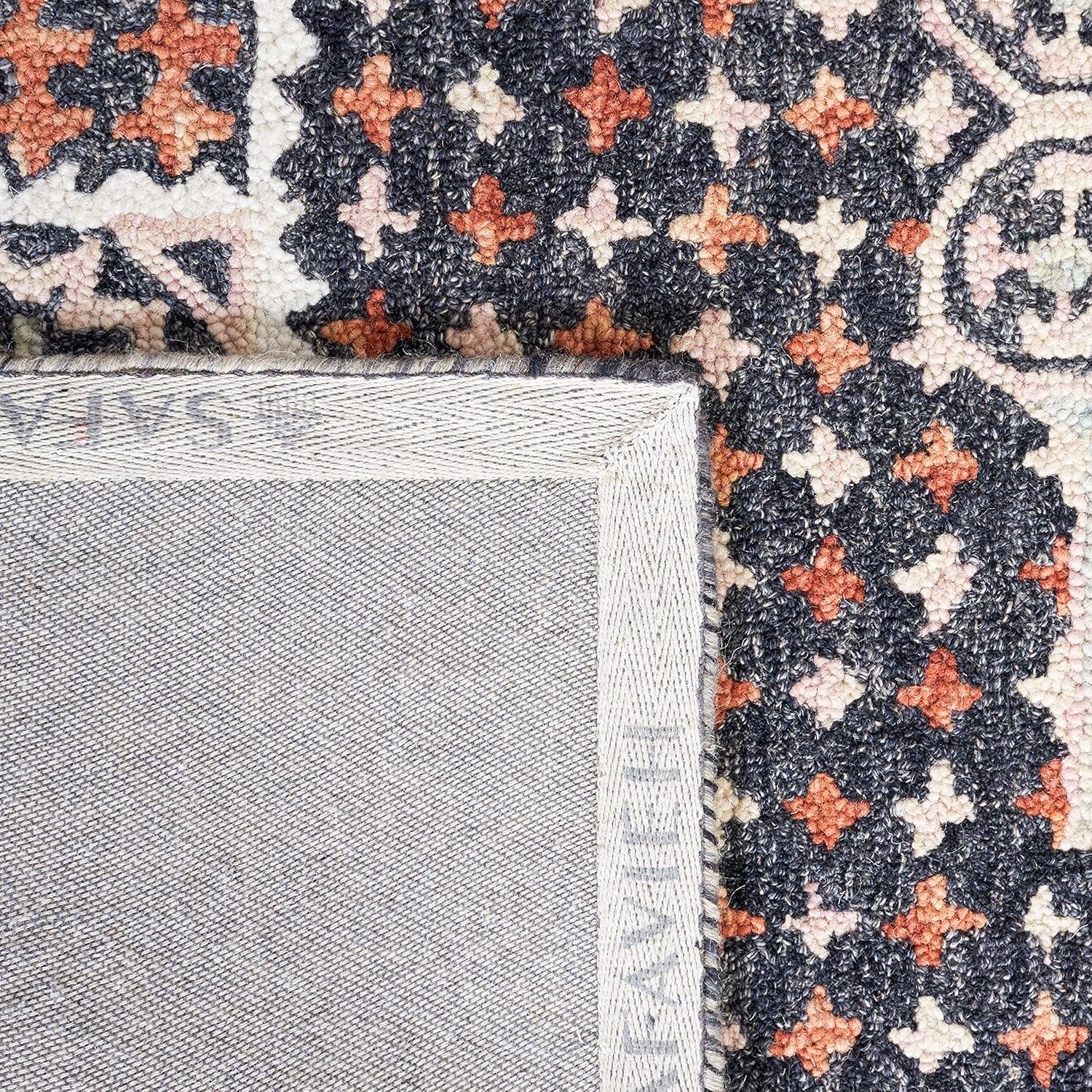 Aspen APN130 Hand Tufted Area Rug  - Black/Rust - 4'x6' - Safavieh.