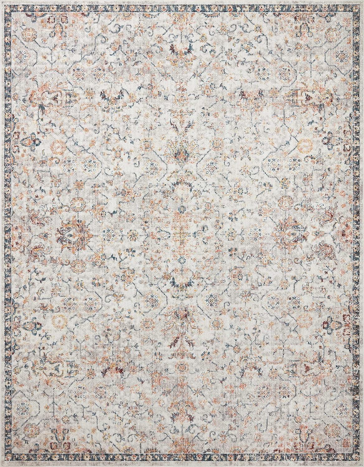 Loloi II Cassandra Collection CSN-03 Dove / Navy Oriental Area Rug 2'-6" x 7'-9"