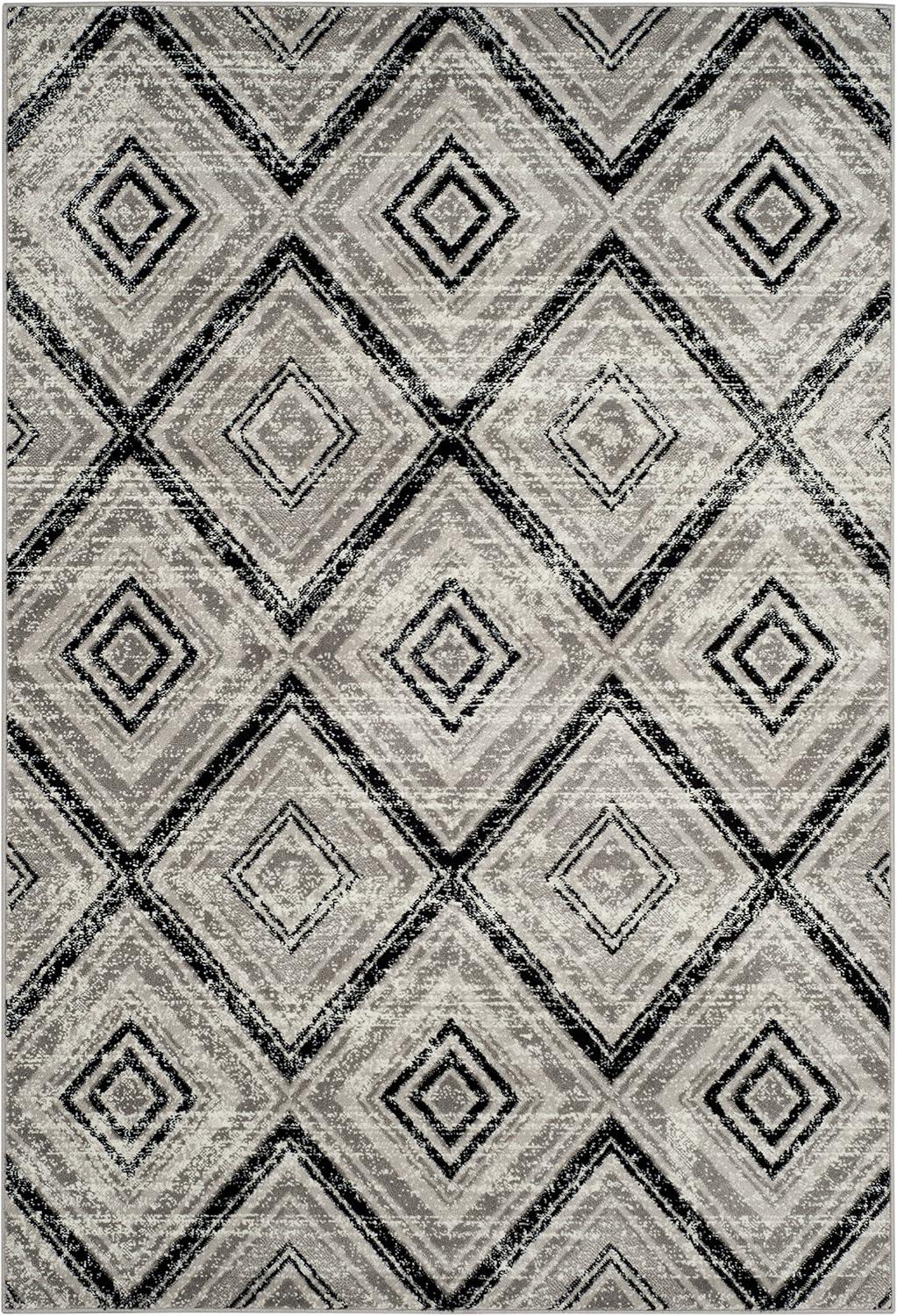 Skyler SKY120 Power Loomed Indoor Area Rug - Grey/Black - 9'x12' - Safavieh