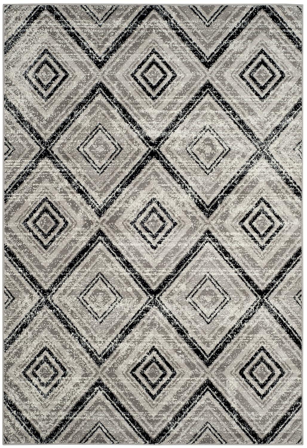Skyler SKY120 Power Loomed Indoor Area Rug - Grey/Black - 9'x12' - Safavieh